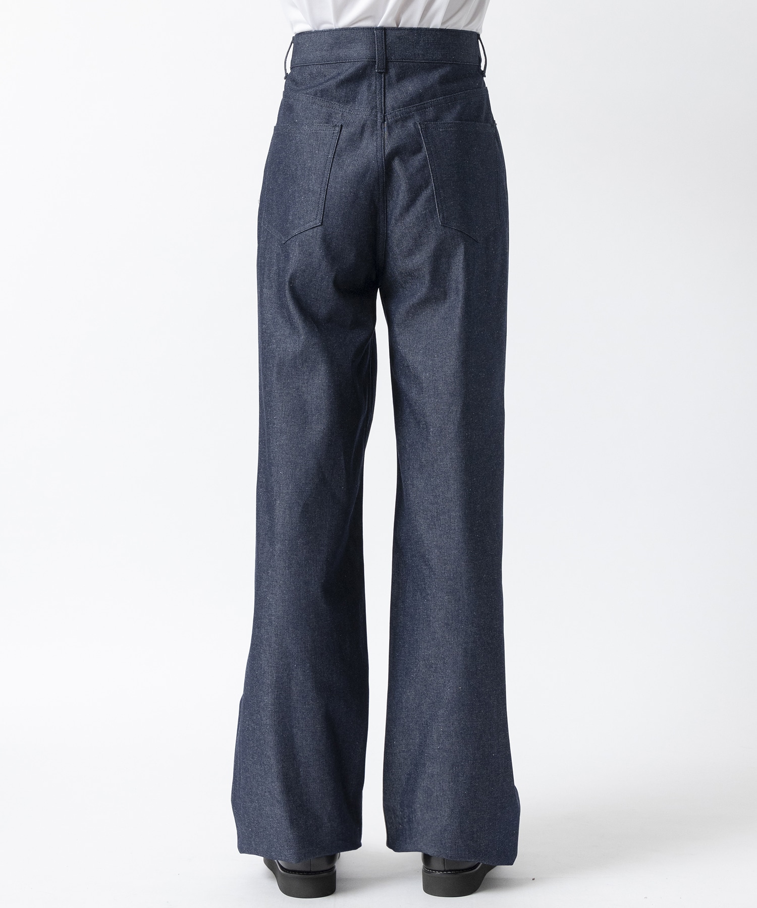 RIGID DENIM WIDE PANTS JOHN LAWRENCE SULLIVAN