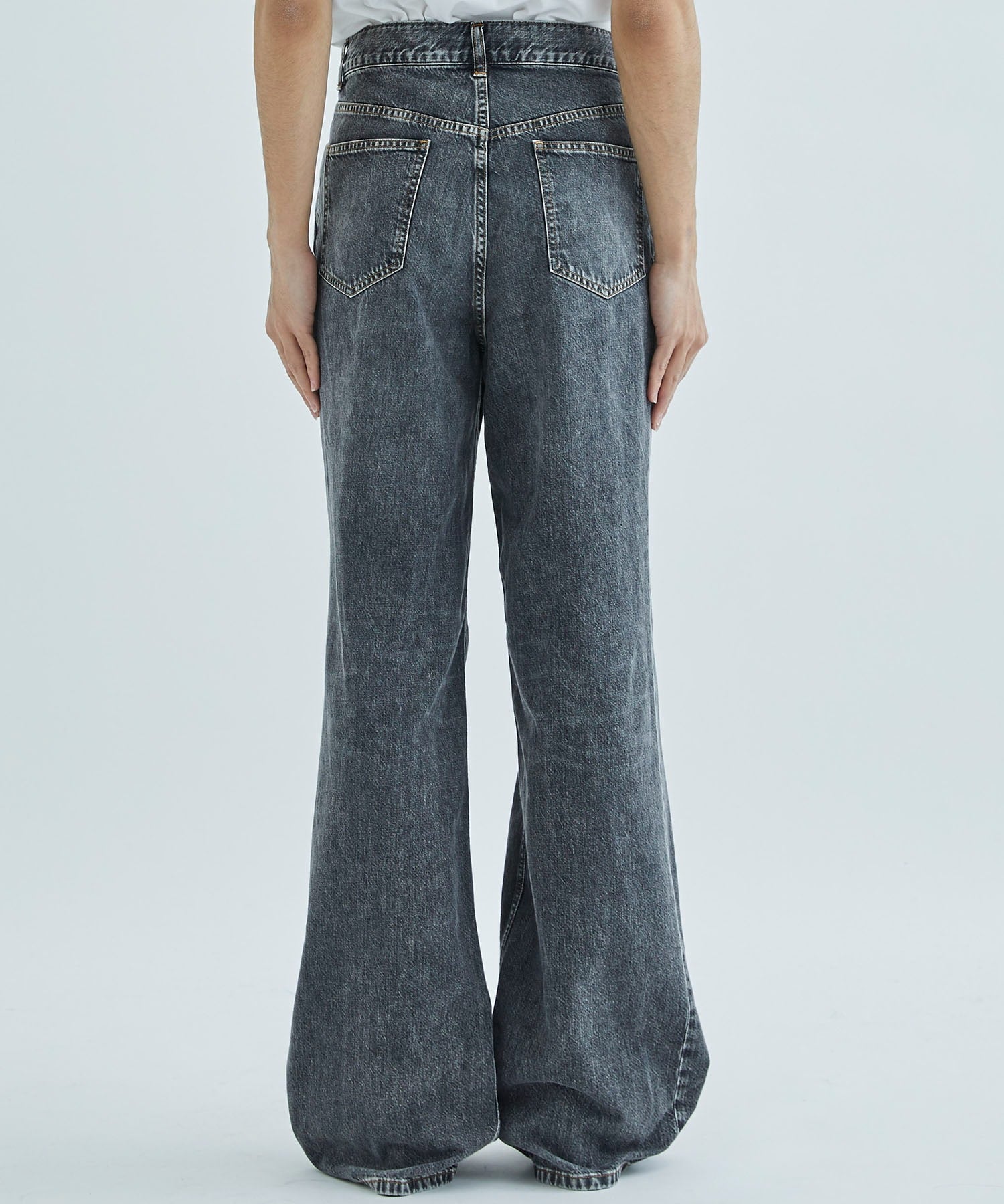 WASHED DENIM WIDE PANTS JOHN LAWRENCE SULLIVAN