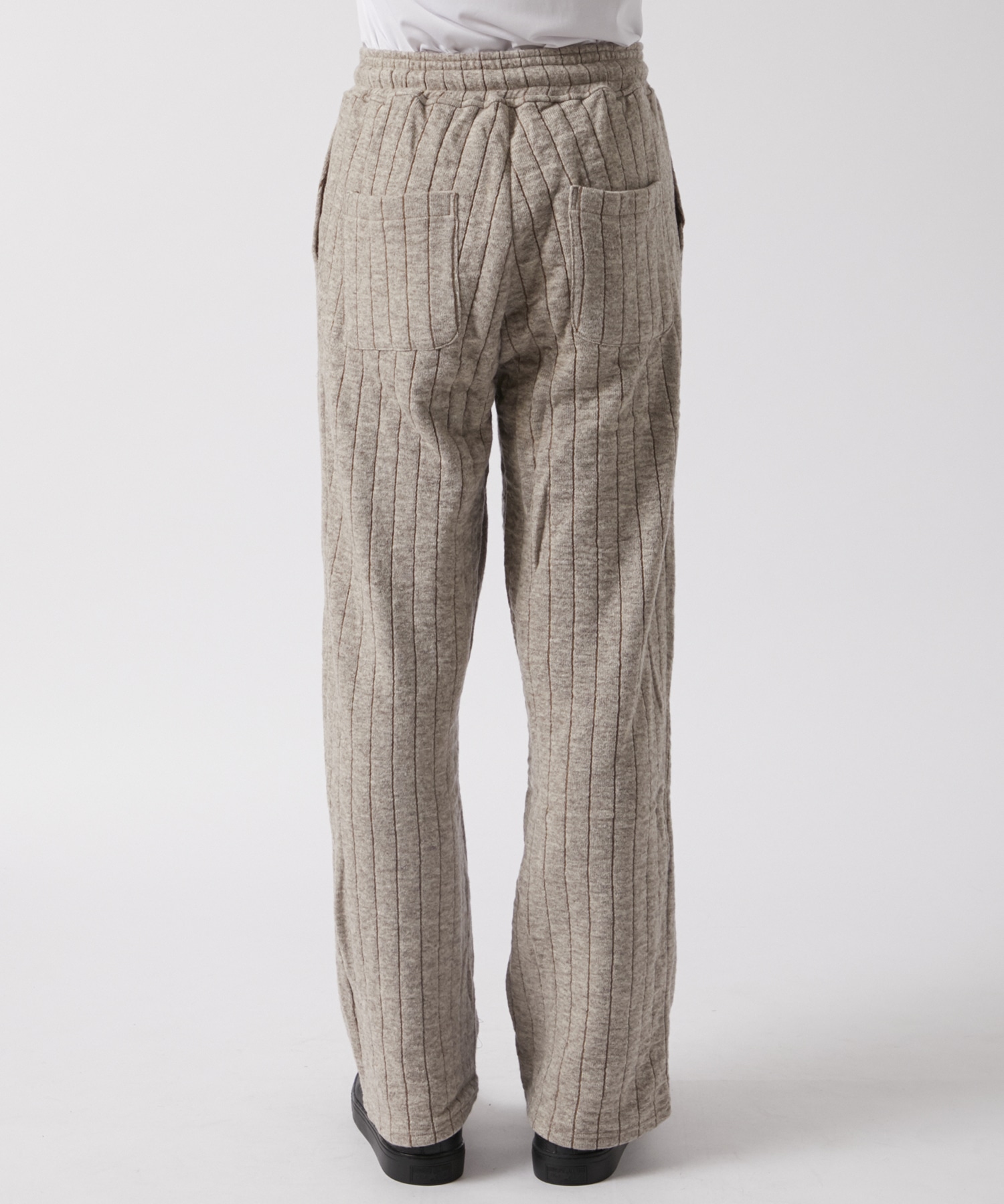 Striped Quilt jacquard Trousers MATSUFUJI