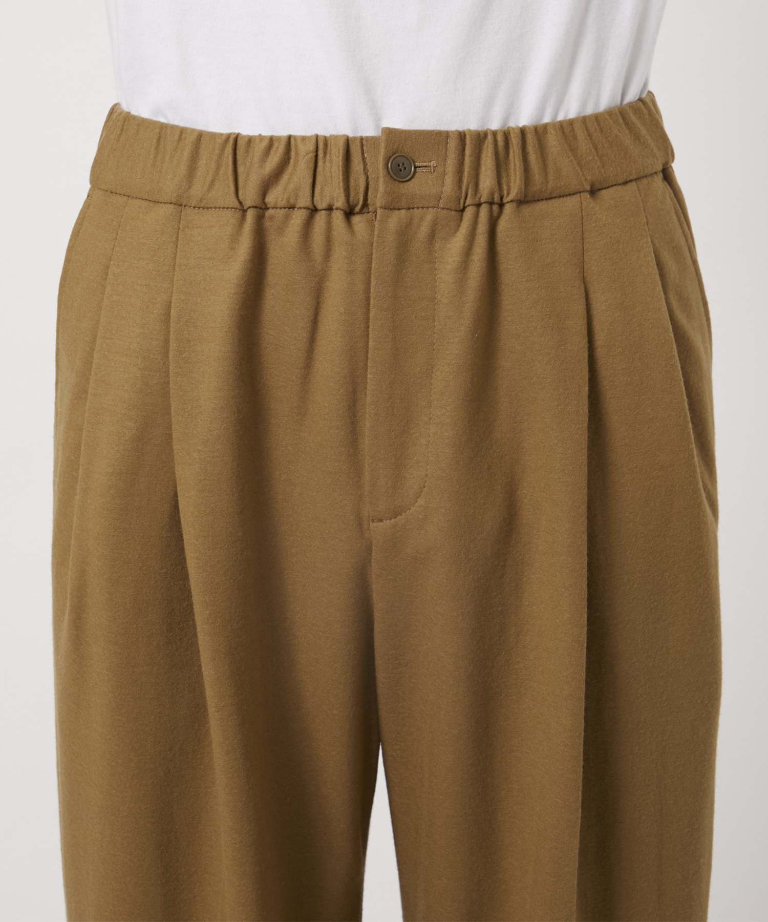 High Gauge Milled Wool Easy Tuck Pants KANEMASA PHIL.