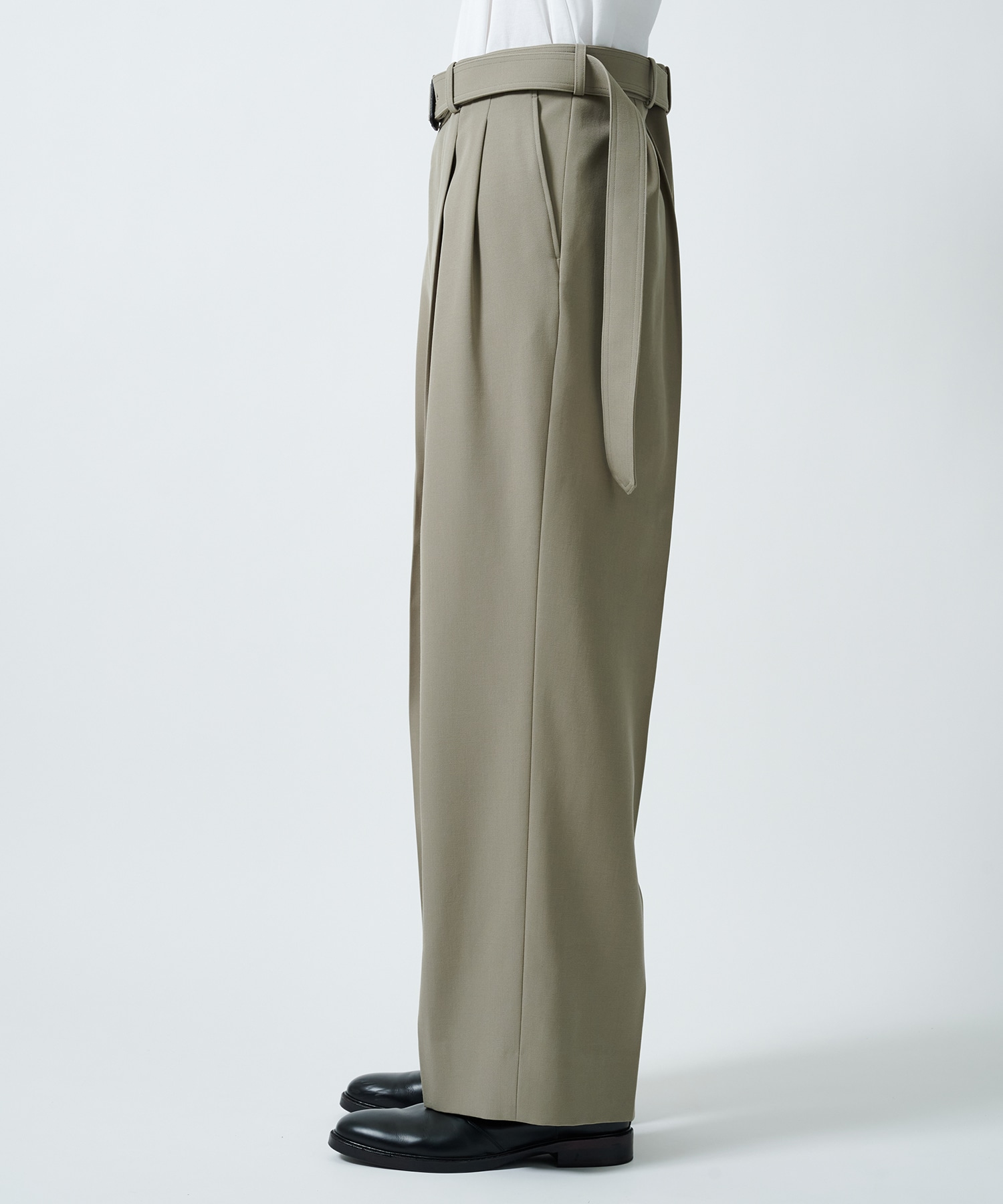 RERACS BELTED TUCK SLACKS THE RERACS