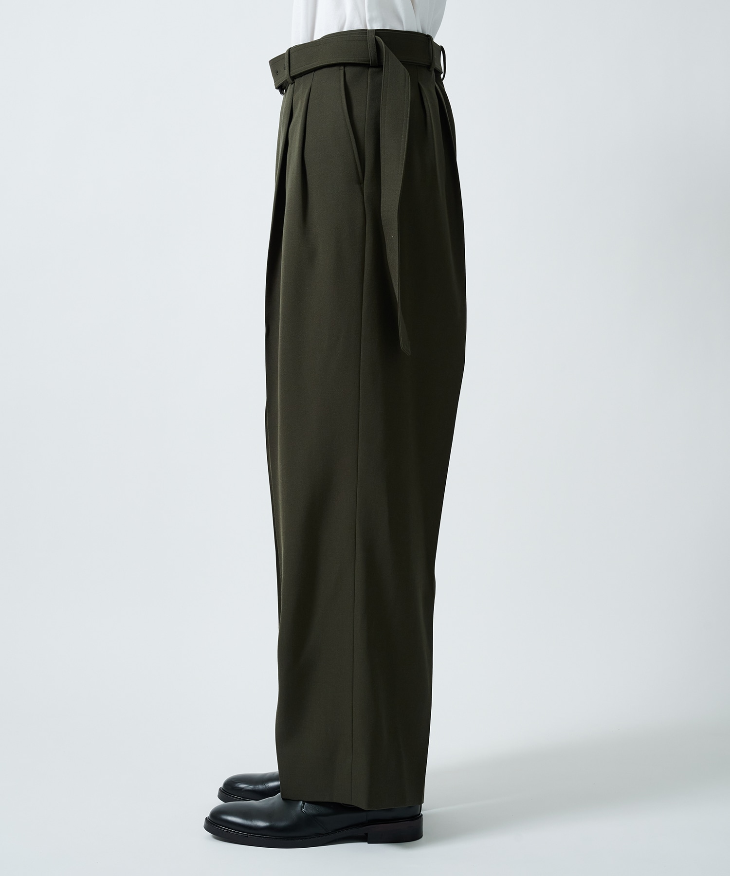 RERACS BELTED TUCK SLACKS THE RERACS