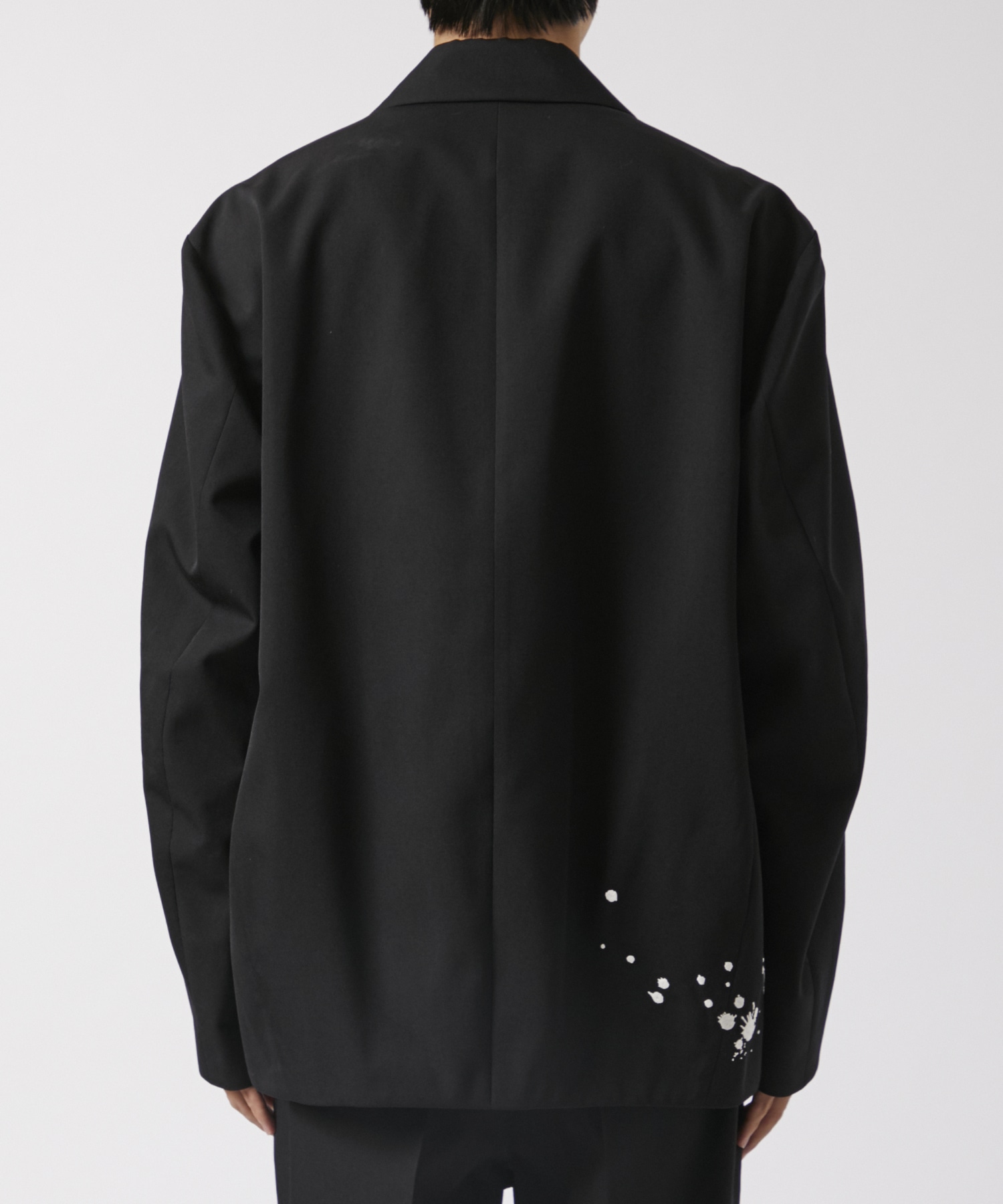 WOVEN EMBROIDERY JACKET ALMOSTBLACK