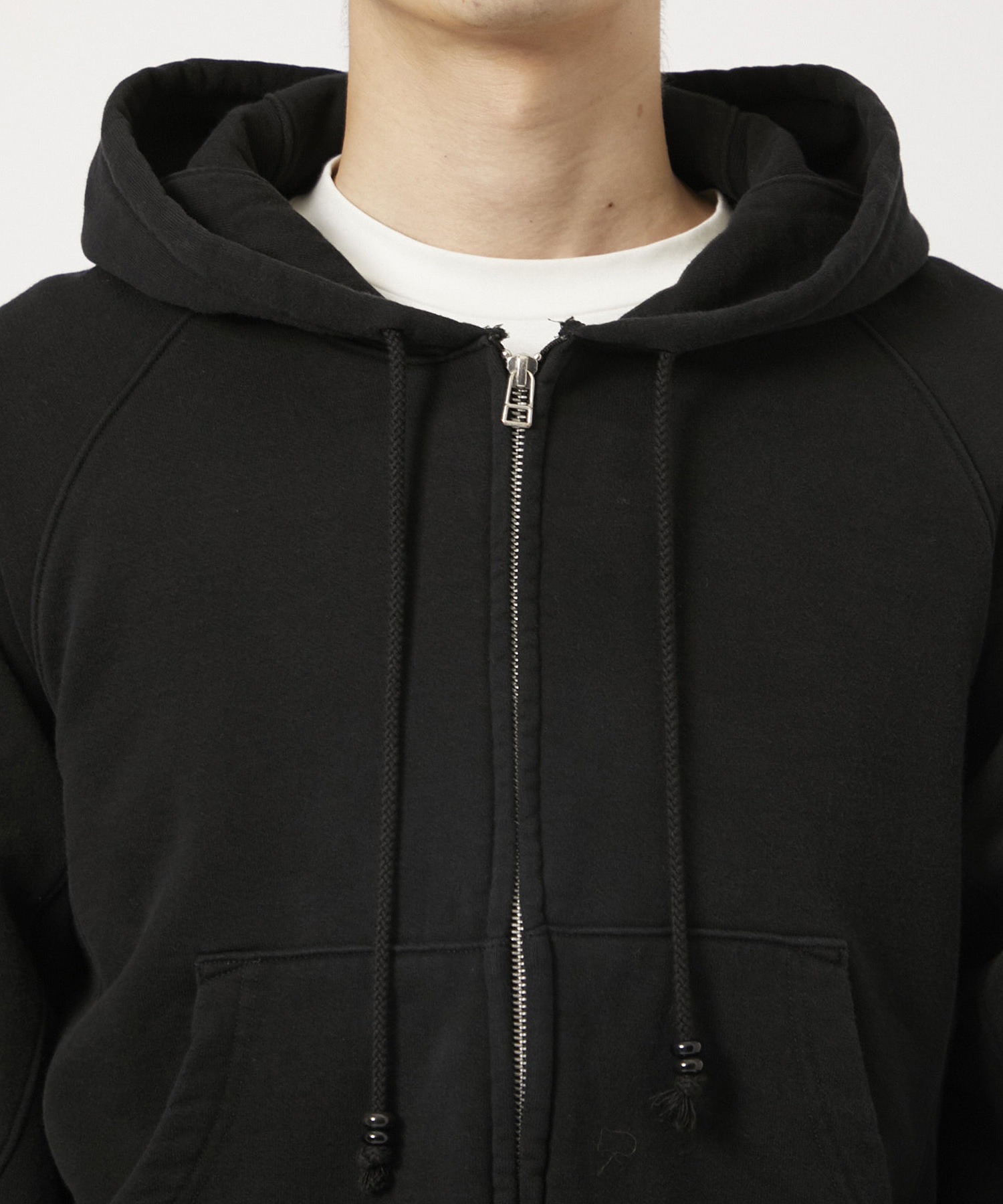 PANELLED ZIP UP HOODIE NVRFRGT