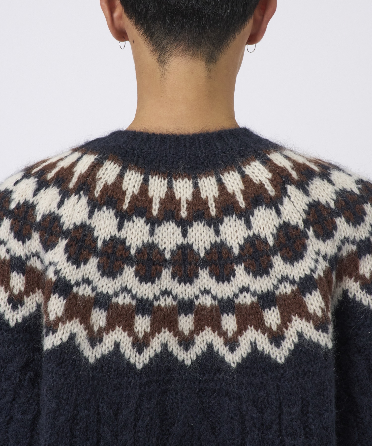 MOHAIR NORDIC CREW NECK BATONER