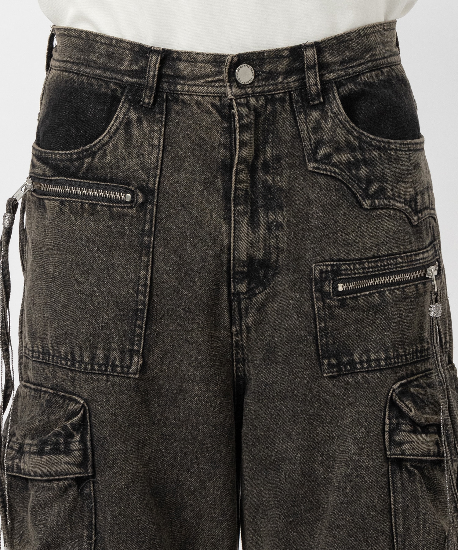 MULTI-POCKET DENIM CARGO FACCIES