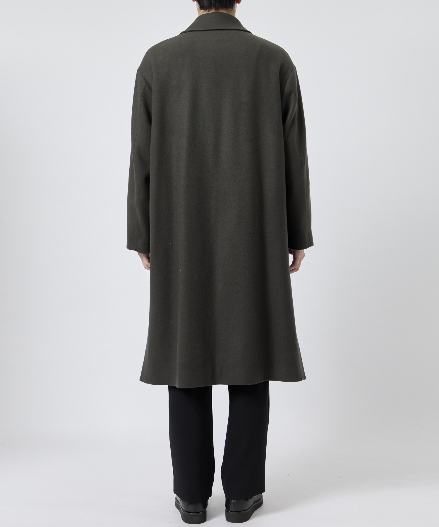 Wool Melton Double Pocket Long Coat CULLNI