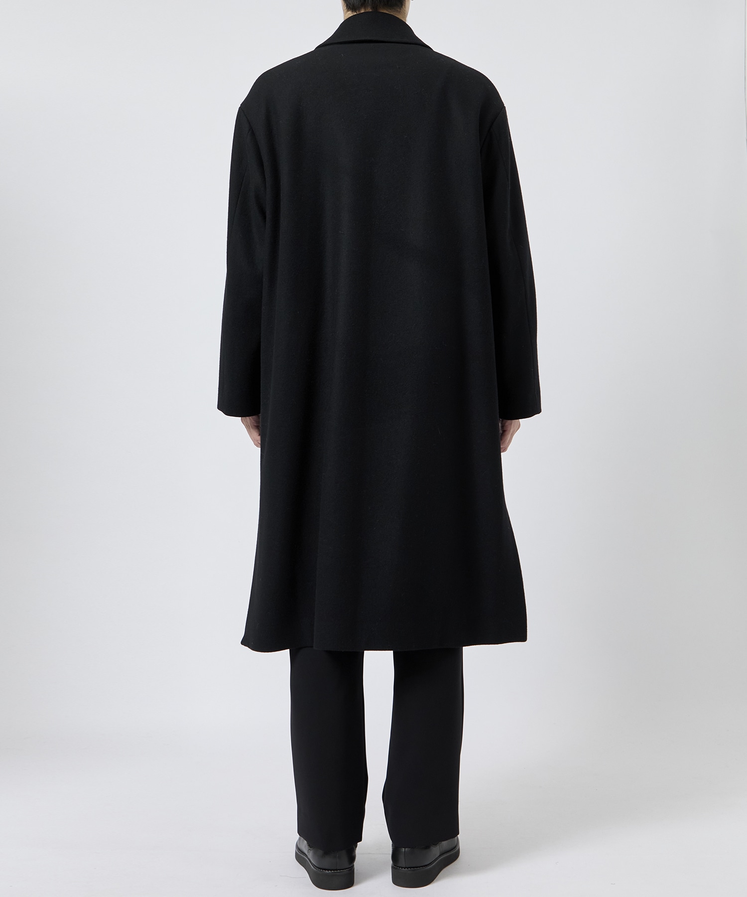 Wool Melton Double Pocket Long Coat CULLNI