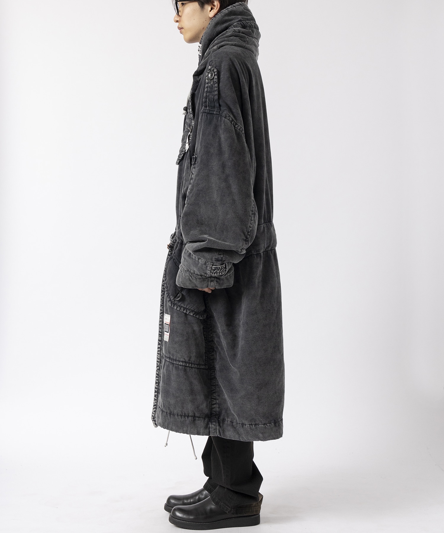 LOOSE SATIN RIDERS COAT Maison MIHARA YASUHIRO