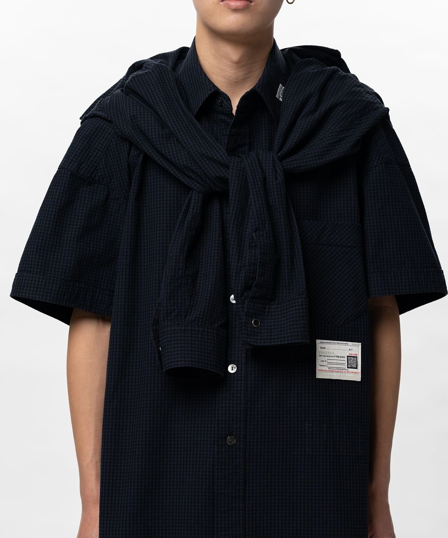 SHAWL LAYERED H/S SHIRTS Maison MIHARA YASUHIRO
