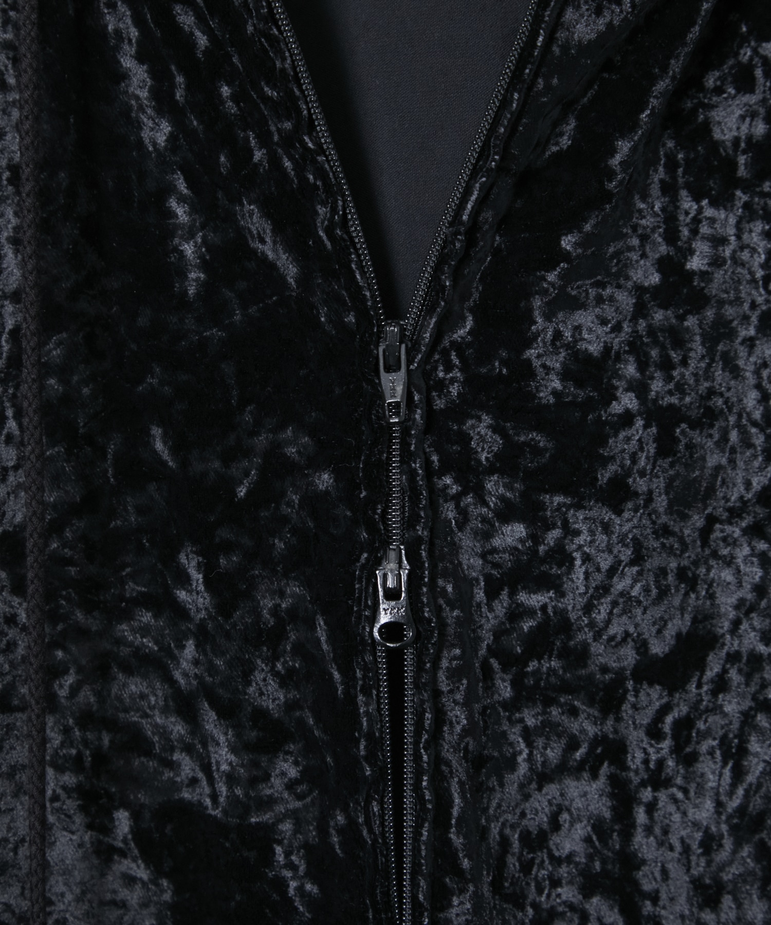 CRUSHED VELVET ZIP-UP HOODIE JOHN LAWRENCE SULLIVAN