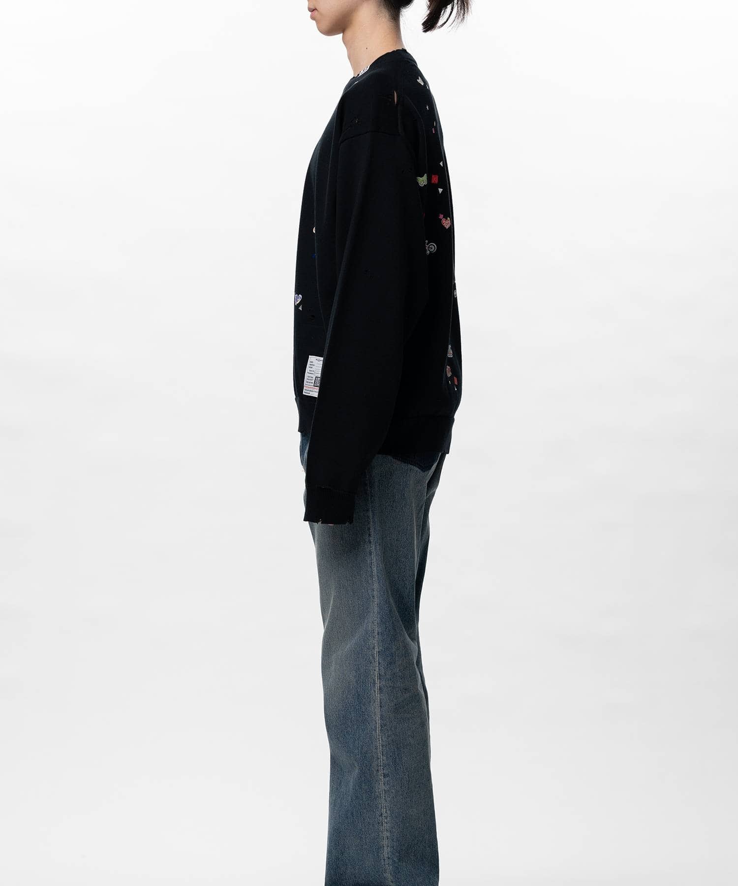 KIDS STICKER KNIT PULLOVER Maison MIHARA YASUHIRO