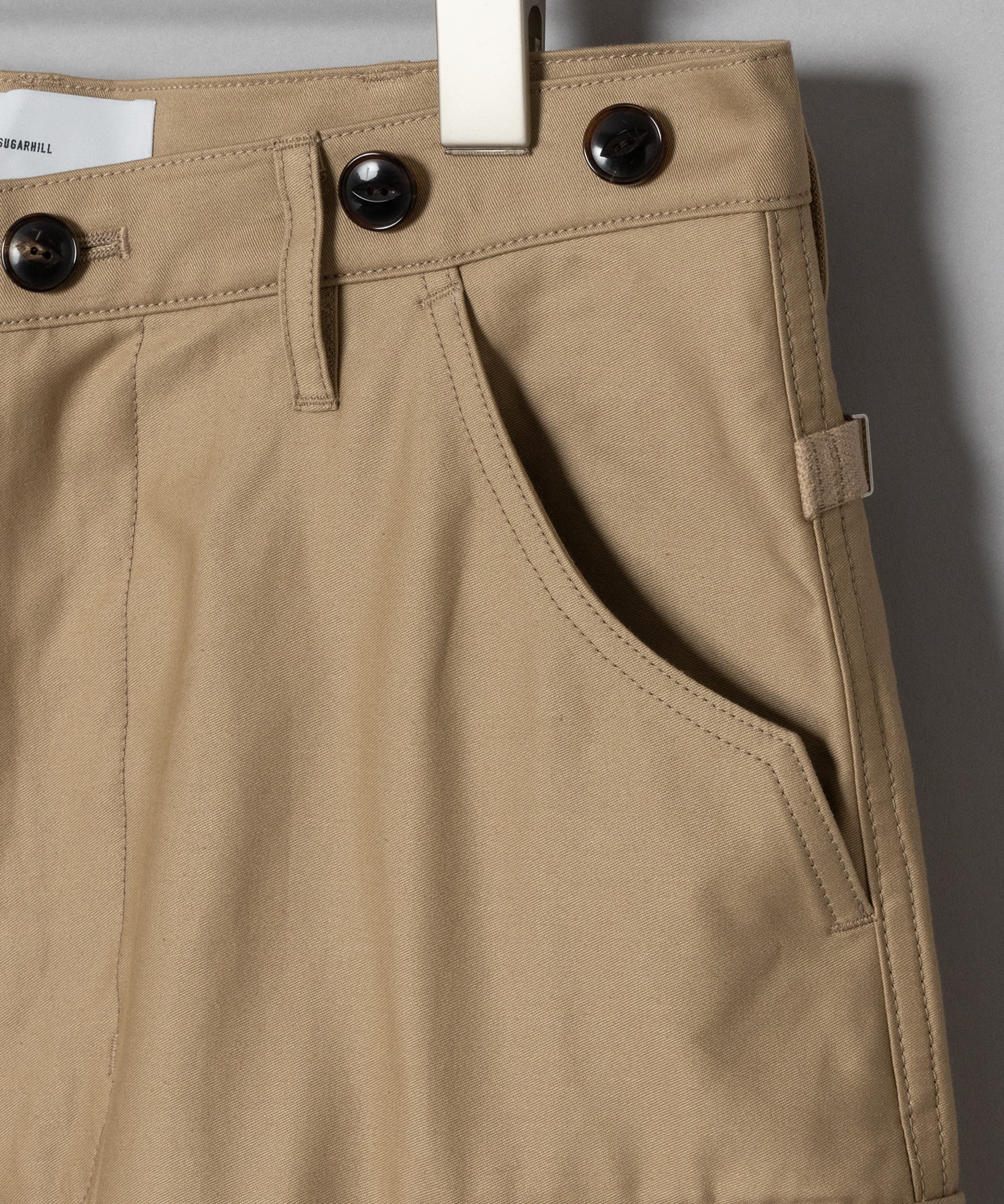 ZIP CARGO TROUSERS SUGARHILL