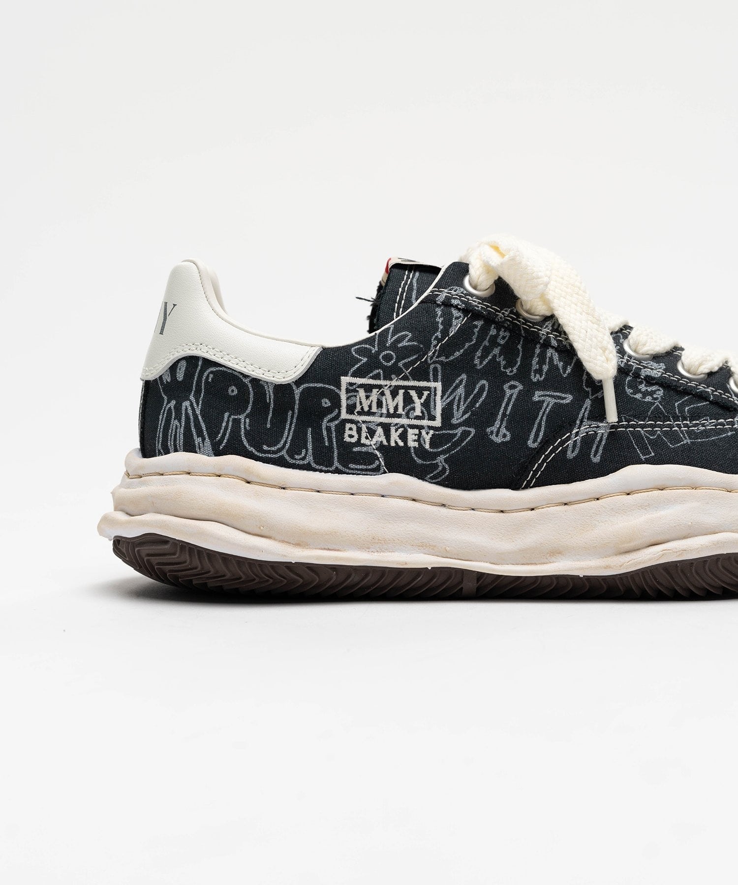 BLAKEY / original sole graffiti printed canvas Low -Top Maison MIHARA YASUHIRO