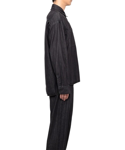 COTTON TENCEL DENIM WORK LS SHIRTS in・stru(men-tal)