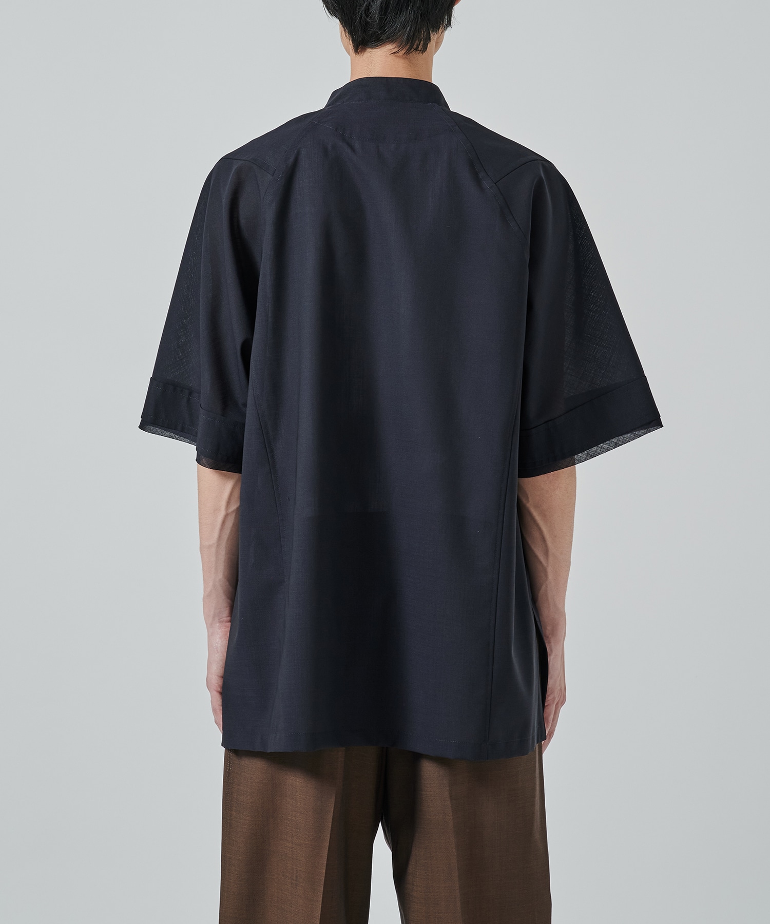 STAND COLLAR SHORT-SLEEVED SHIRT IRENISA