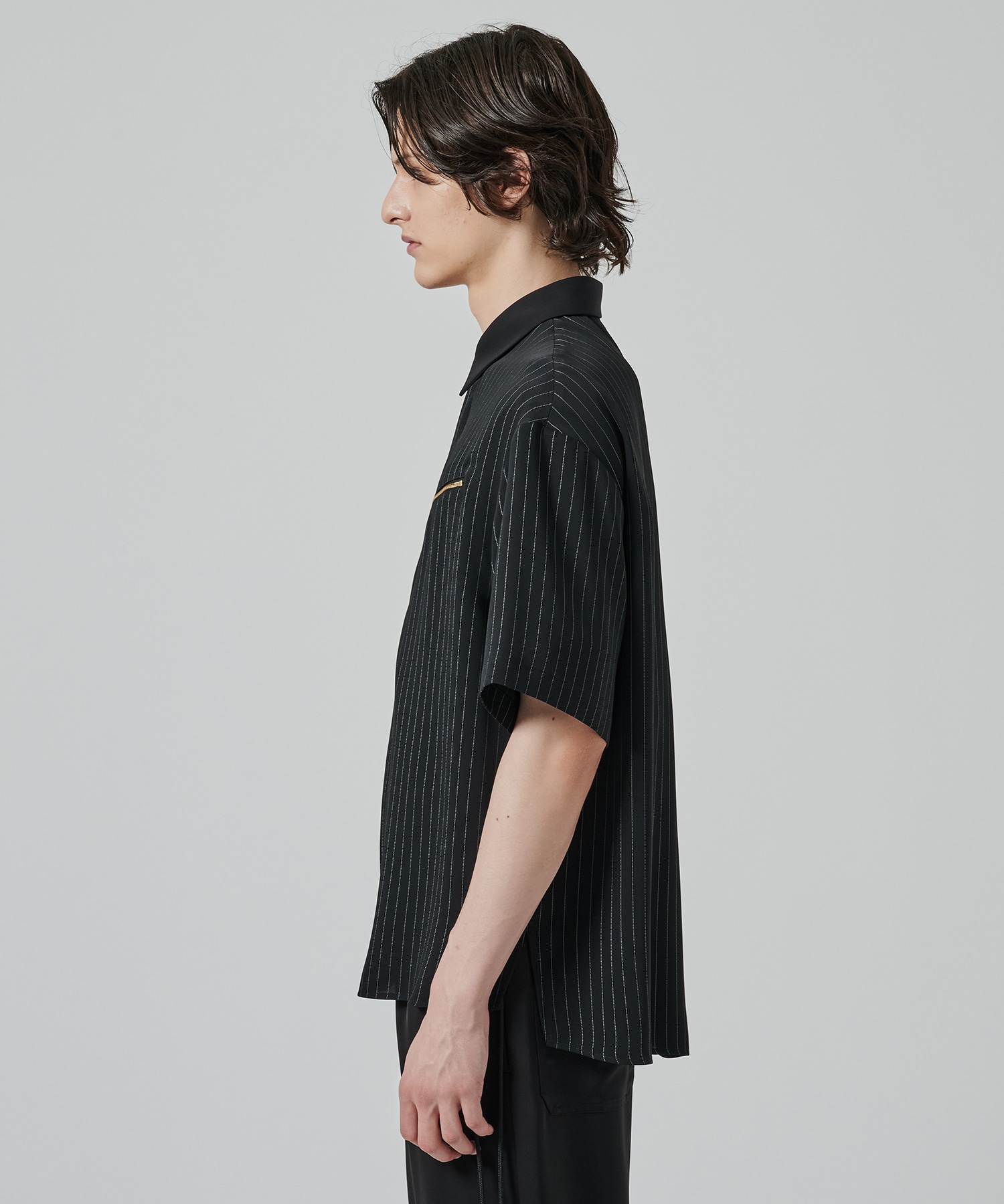 Double Satin Bi Color Short Sleeve Shirt CULLNI