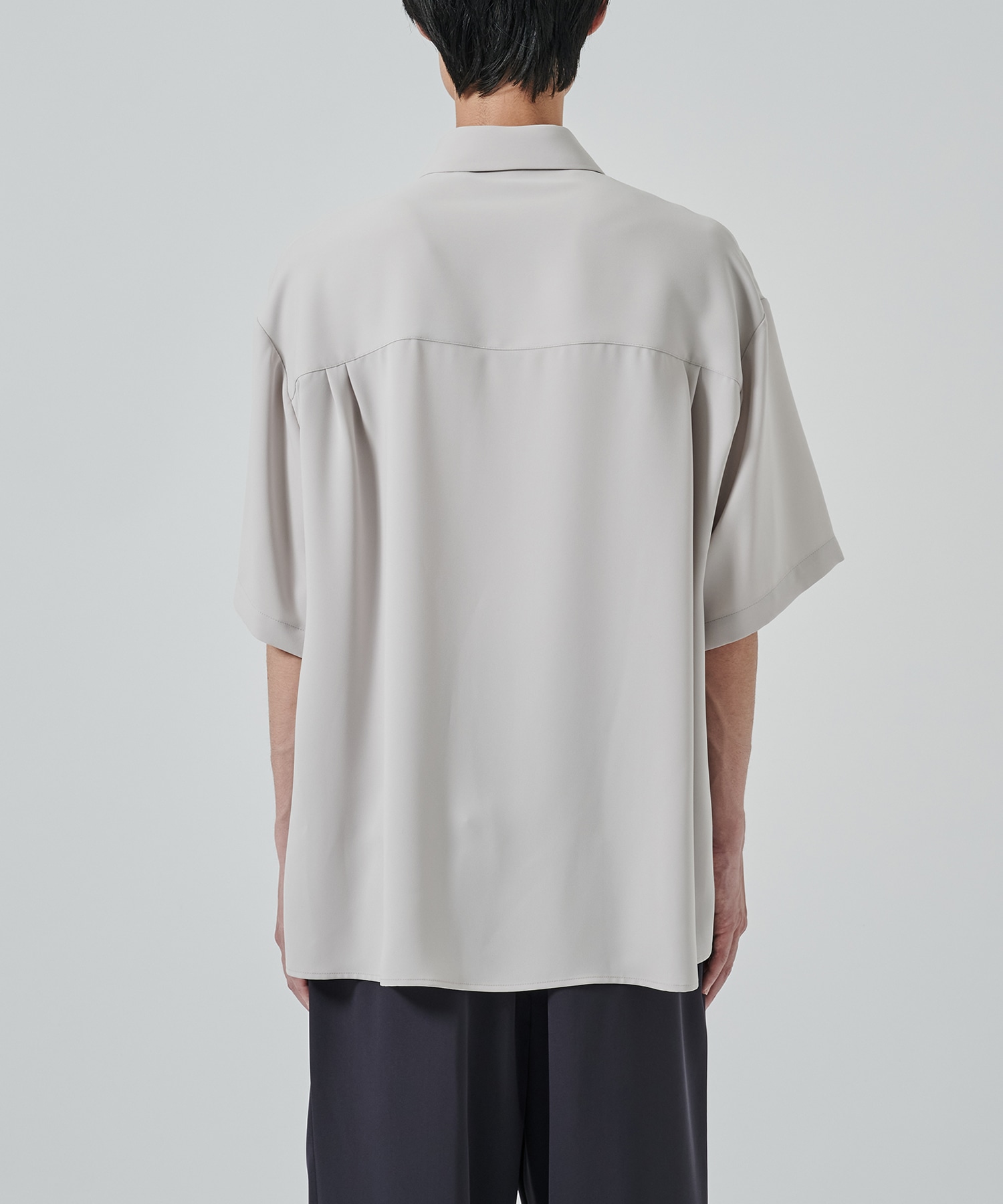 Double Satin Bow Tie Short Sleeve Shirt CULLNI