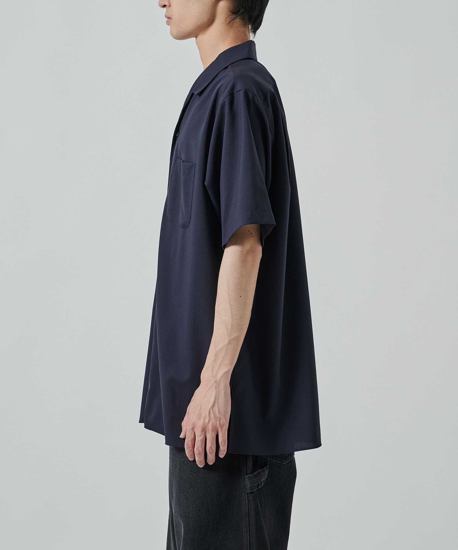 ITALIAN OPEN COLLAR S/S SHIRT 