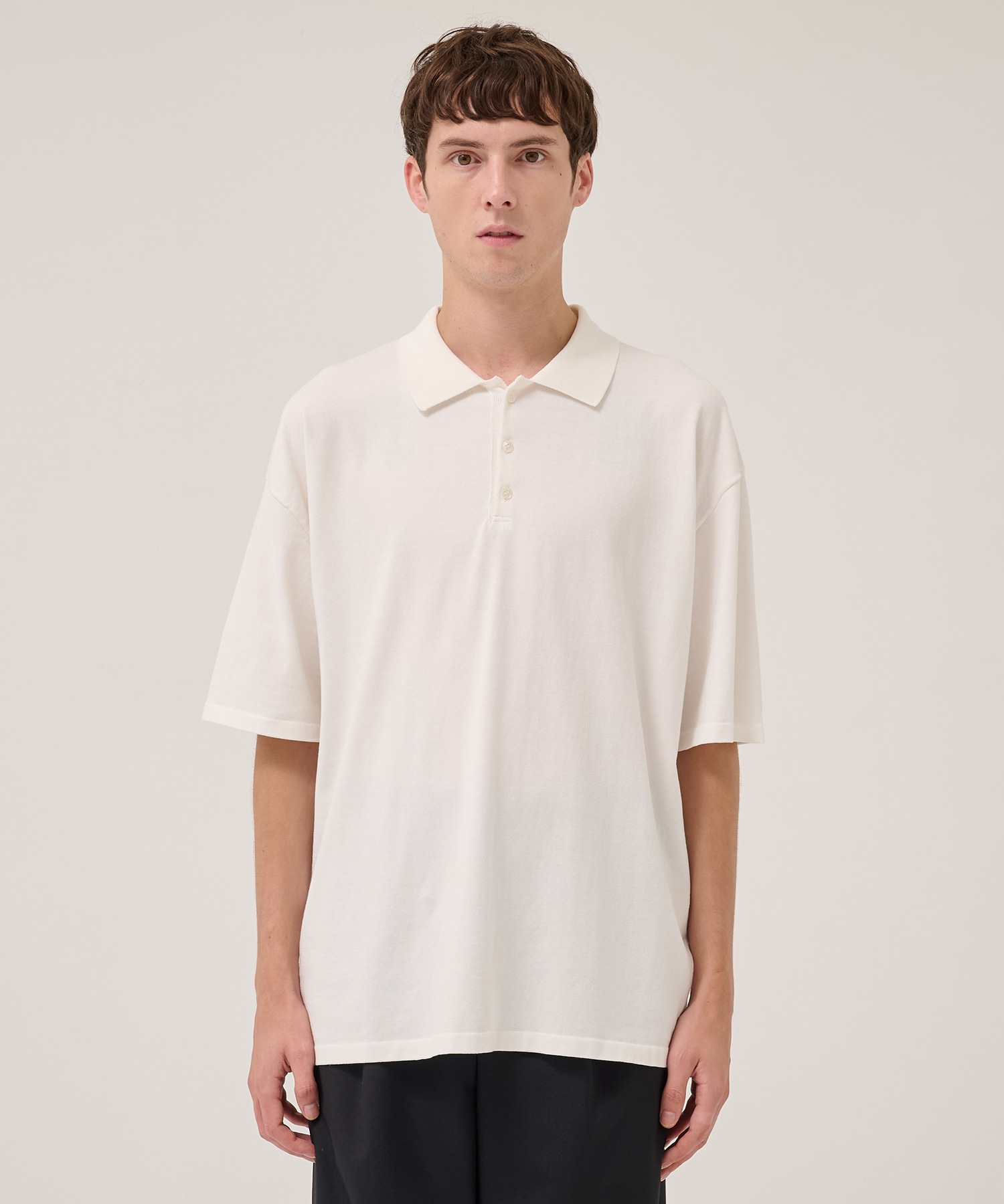 FRESCA KNIT HAIF SLEEVE POLO SWEATER ATON