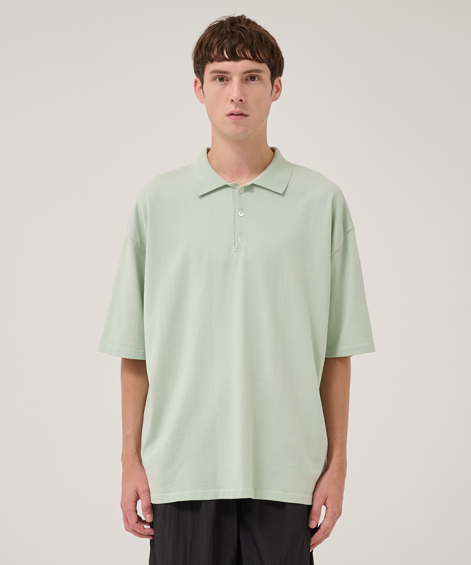 FRESCA KNIT HAIF SLEEVE POLO SWEATER ATON