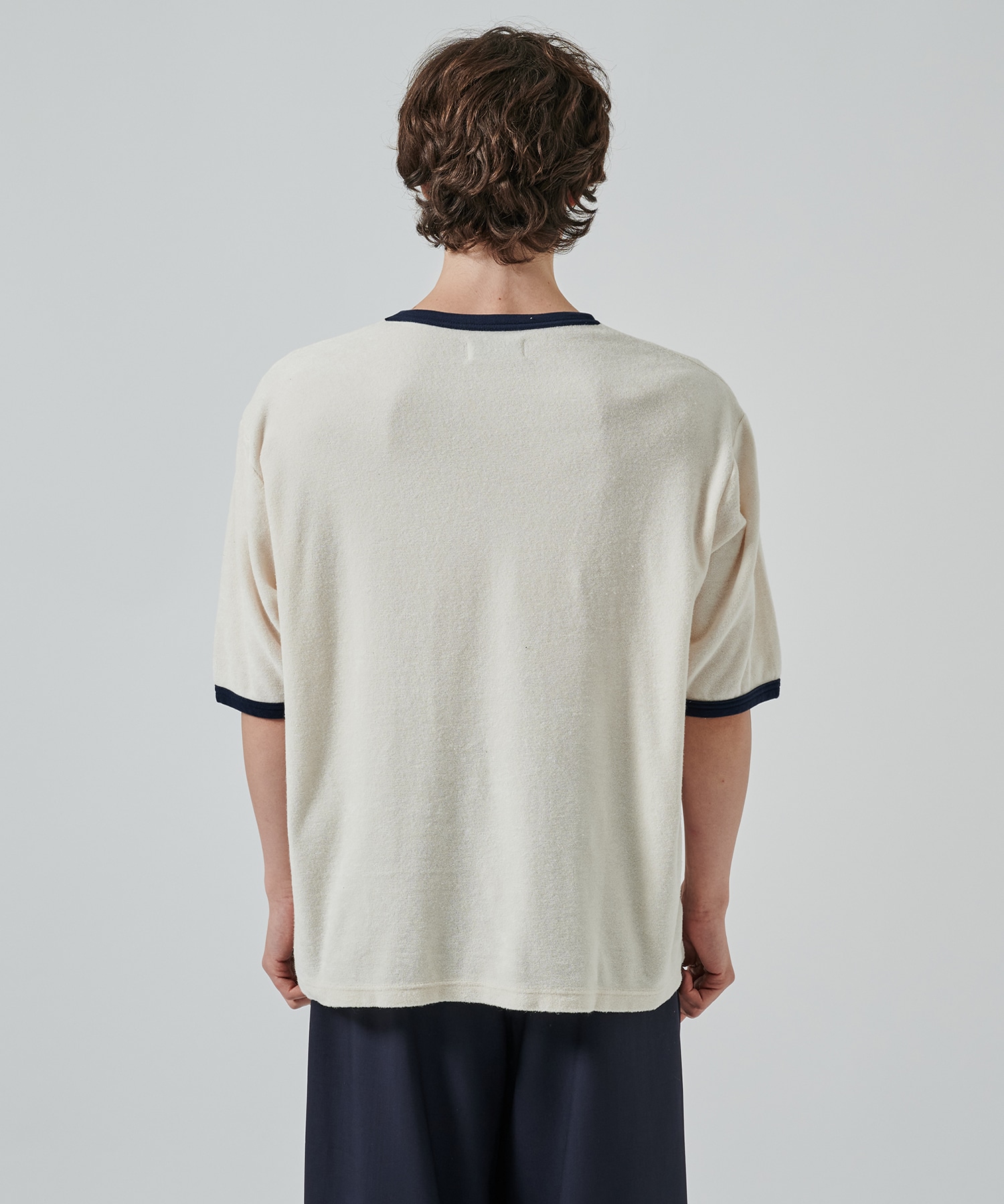 ORGANIC COTTON PILE RINGER PILE TEE MARKAWARE/marka
