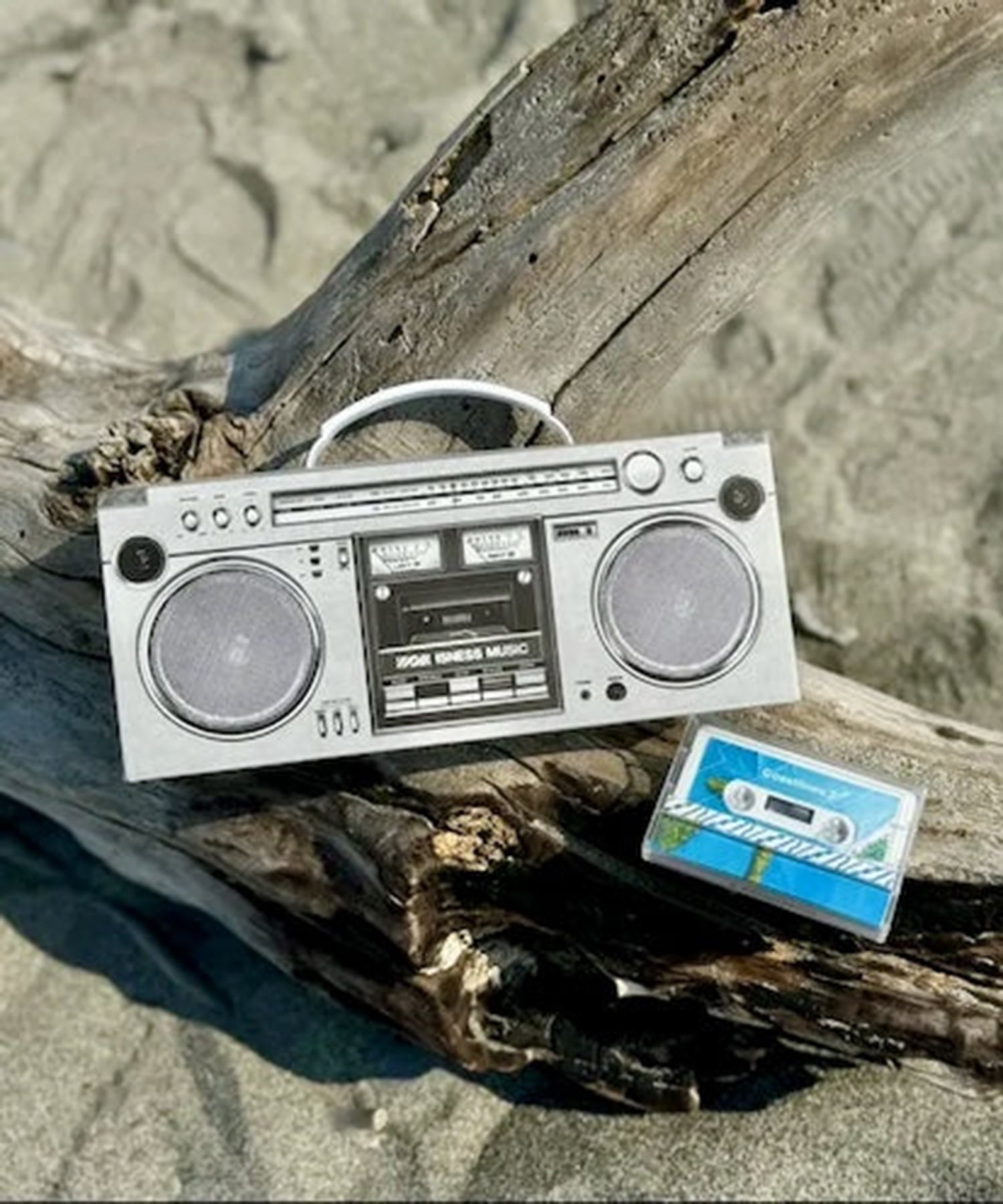 Coastlines T-SHIRT with cassette tape is-ness