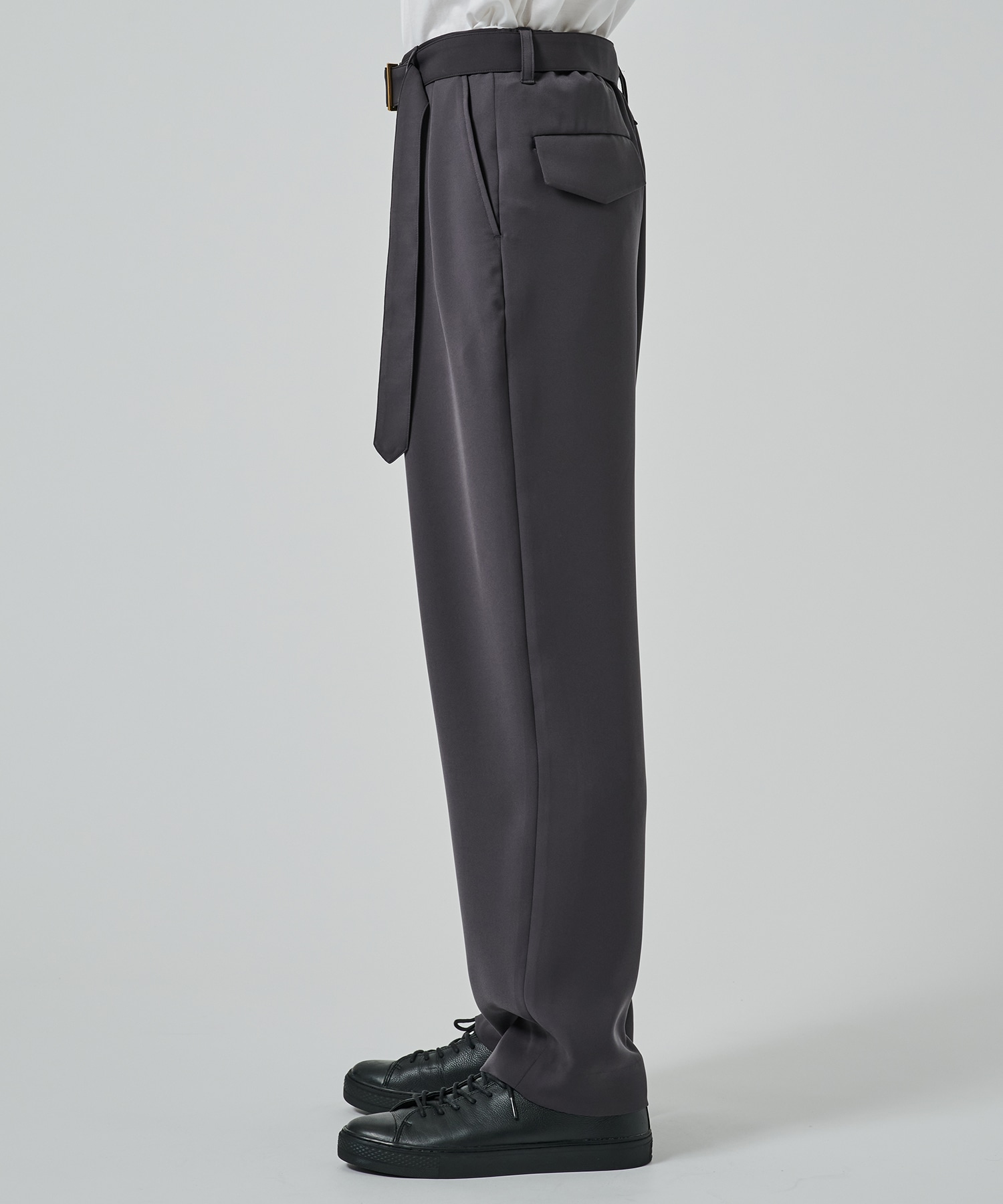 〈別注〉2Tuck Pants with Long Belt for STUDIOUS CULLNI
