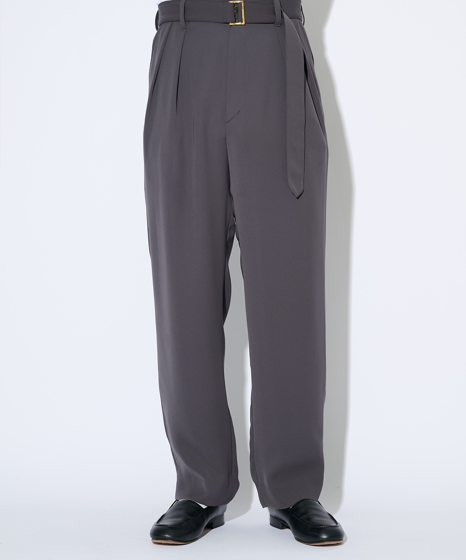 別注〉2Tuck Pants with Long Belt for STUDIOUS | CULLNI