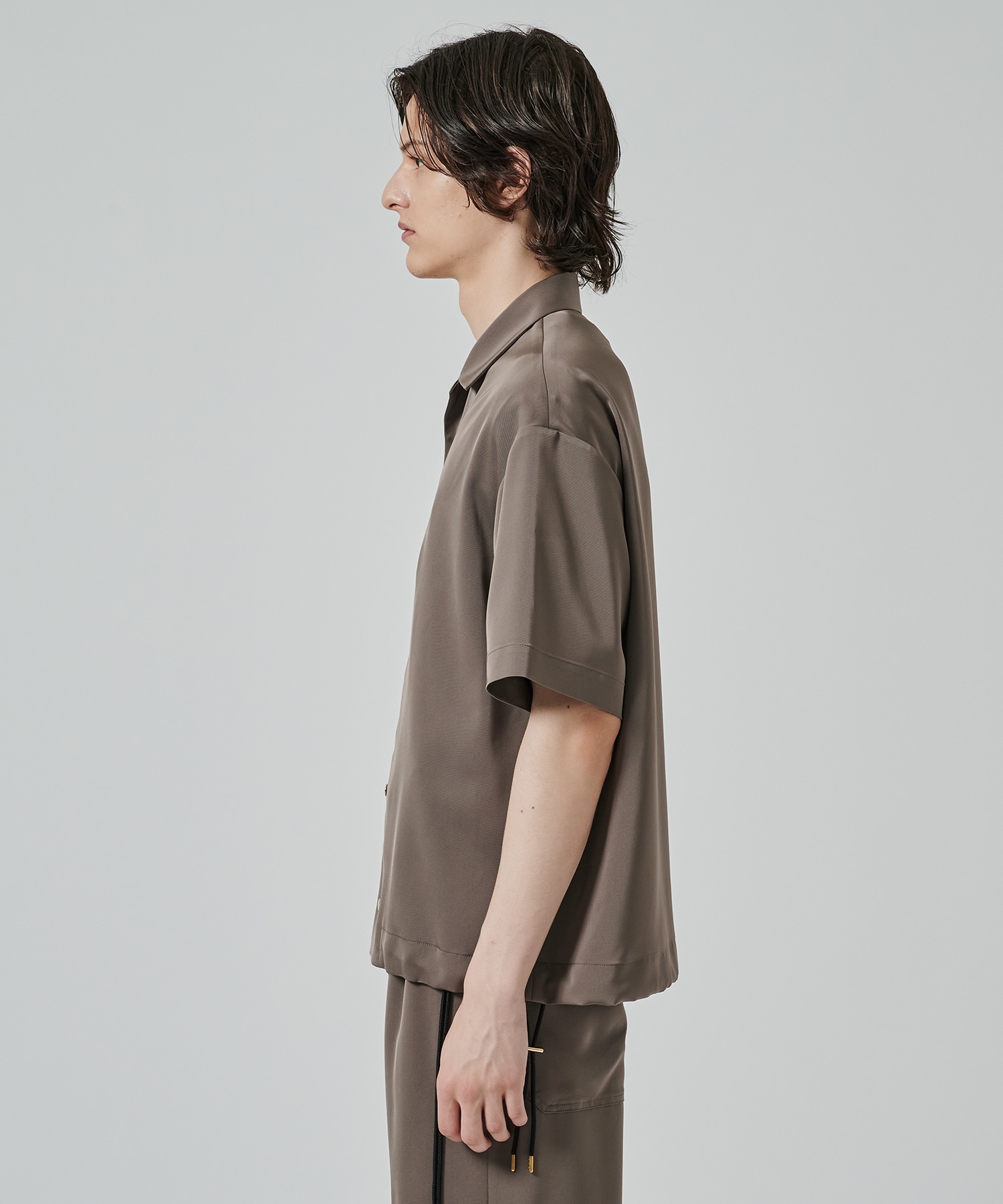 Dry Stretch Twill Drawstring Open Coller Short Sleeve Jaket CULLNI