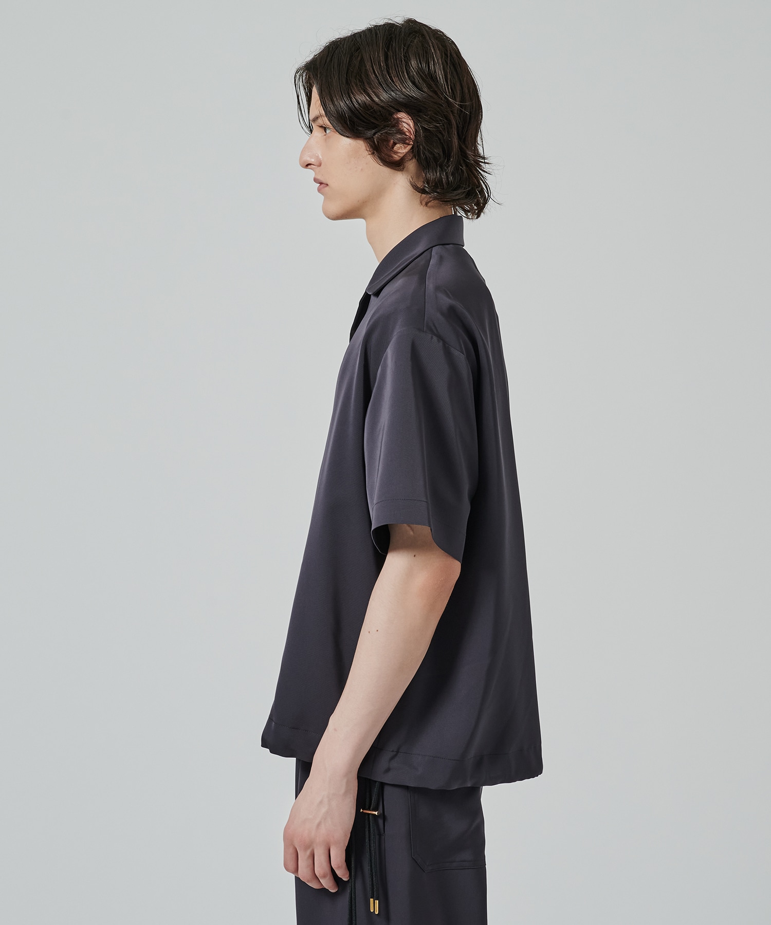 Dry Stretch Twill Drawstring Open Coller Short Sleeve Jaket CULLNI