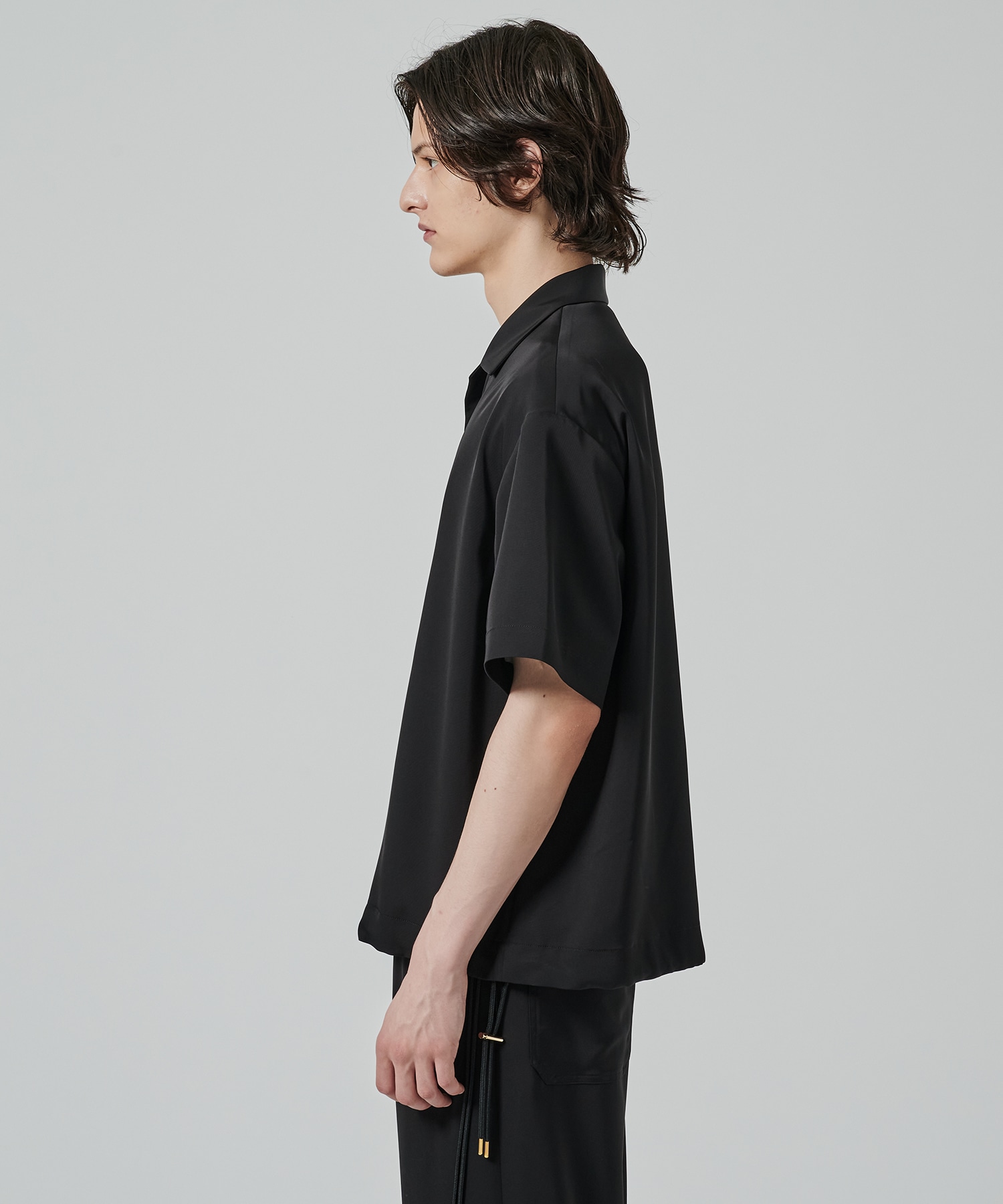 Dry Stretch Twill Drawstring Open Coller Short Sleeve Jaket CULLNI
