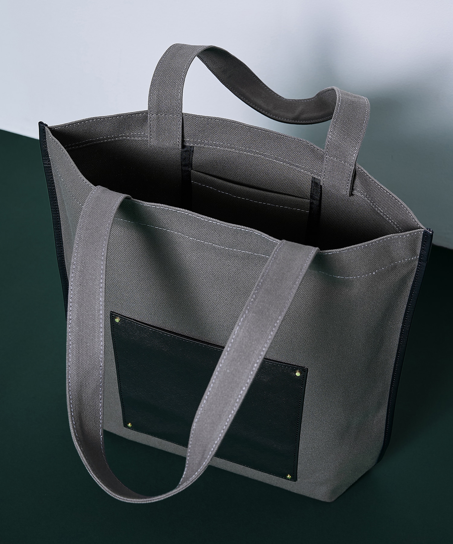 別注〉Leather Pocket Canvas Eco Tote | CULLNI