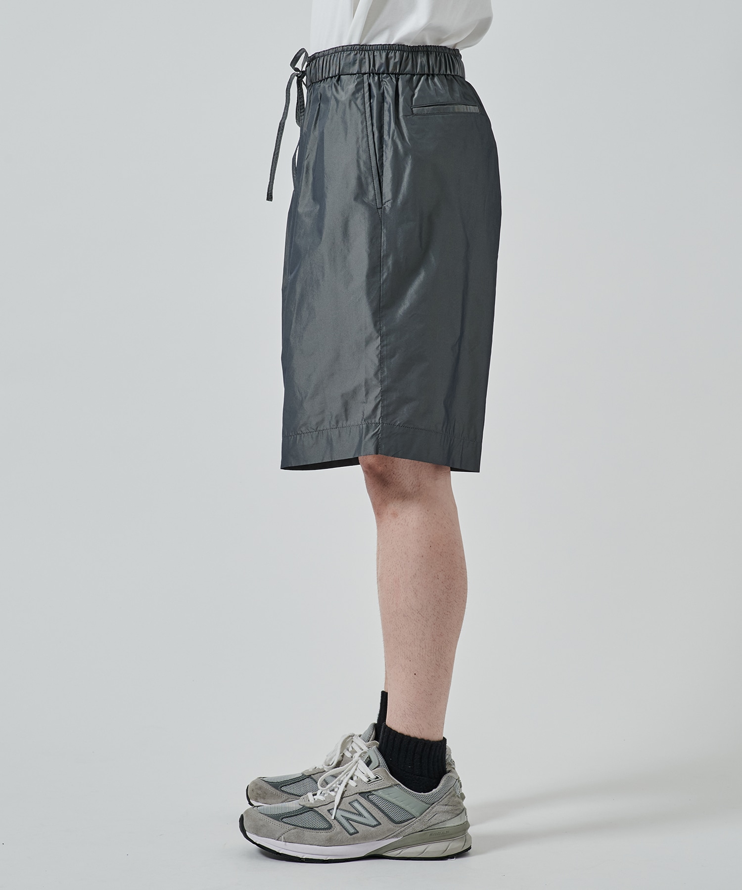 リサイクルポリエステル×シルクタフタ / ワイドショーツ MARKAWARE/marka