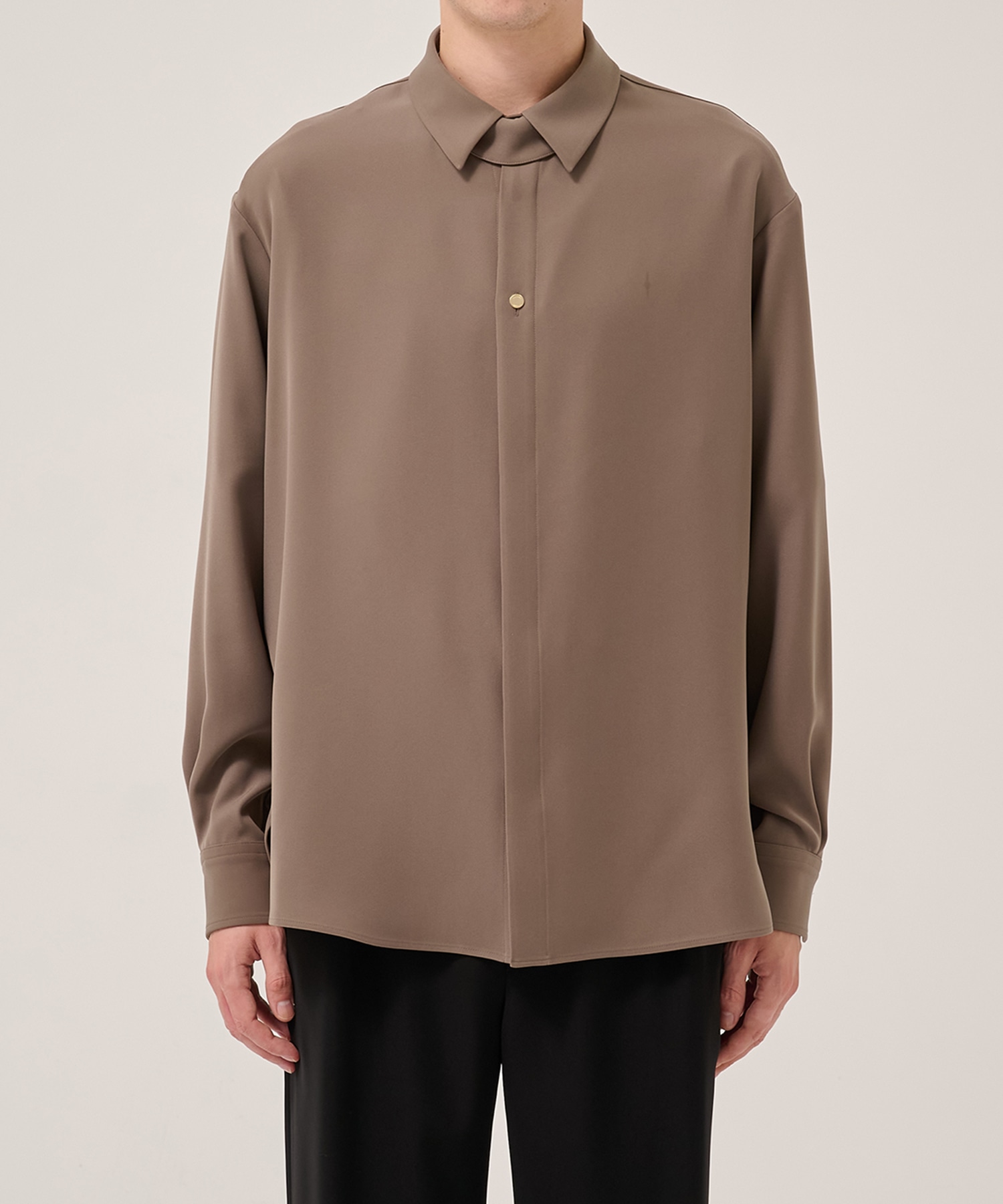 Double Cloth Twill Front Fly Chin Tab Shirt CULLNI