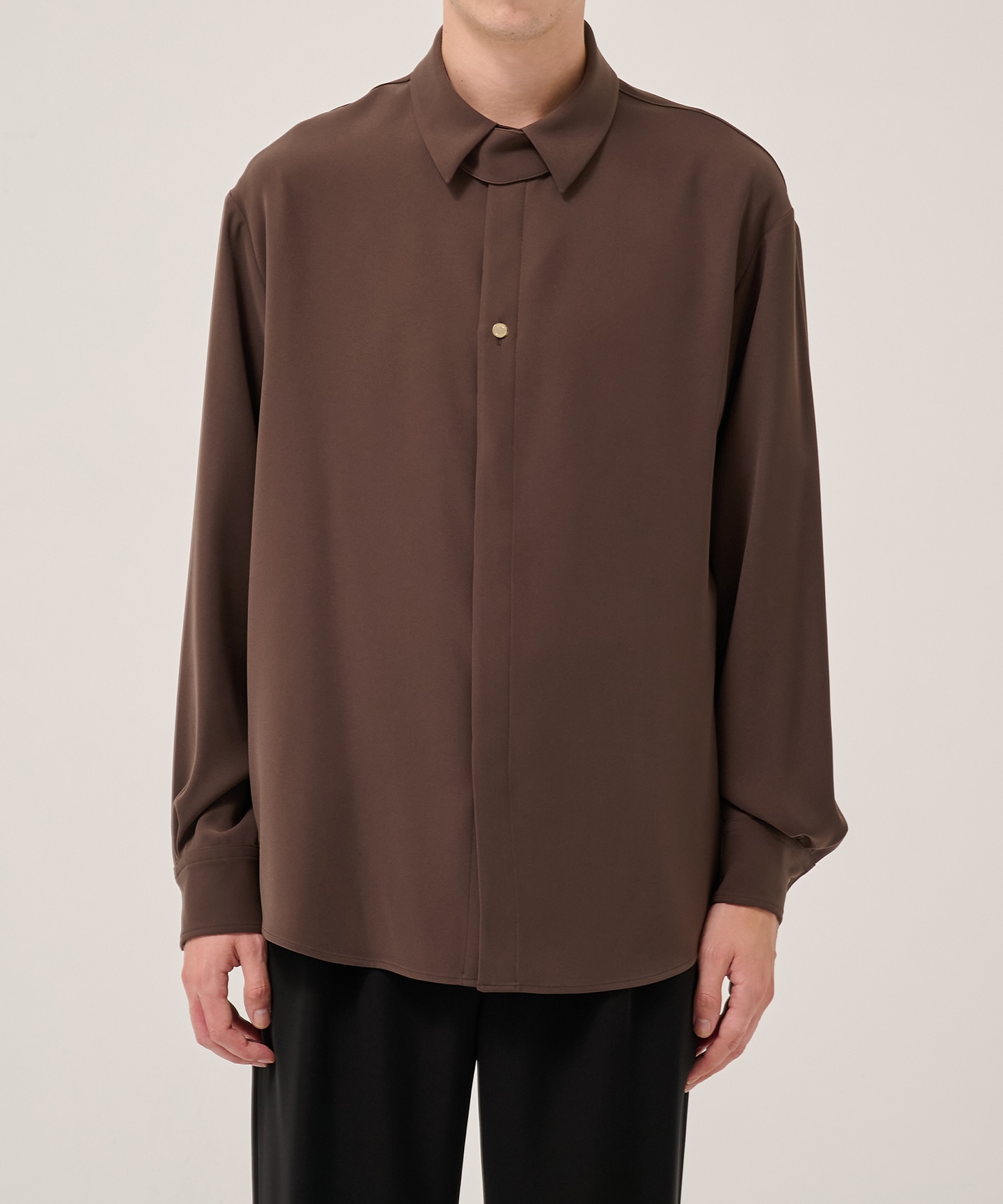 Double Cloth Twill Front Fly Chin Tab Shirt CULLNI