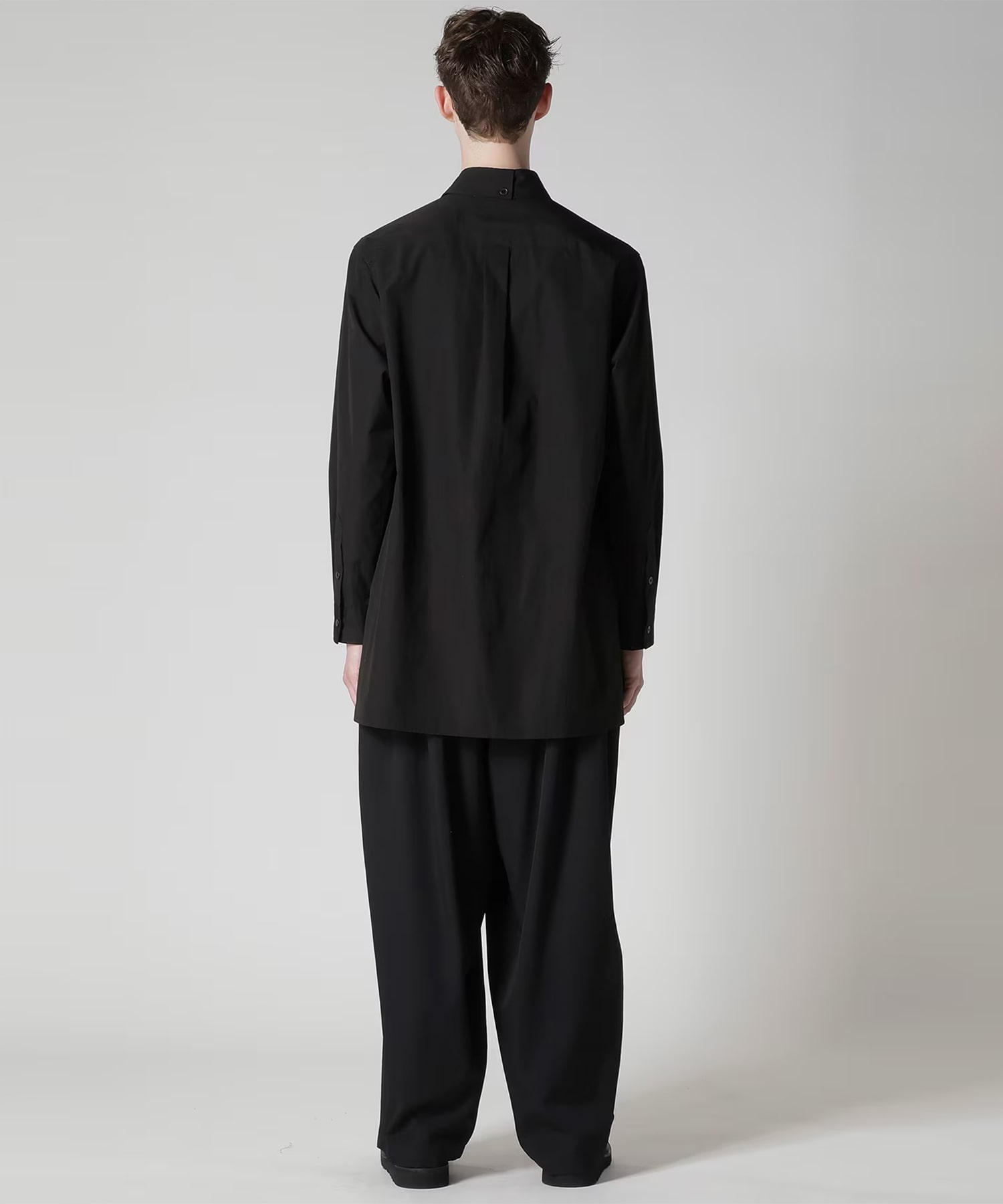 OVERSIZED SILHOUETTE SHIRT IN BROAD AND CELLULOSE BLACK DAHL Y's for men