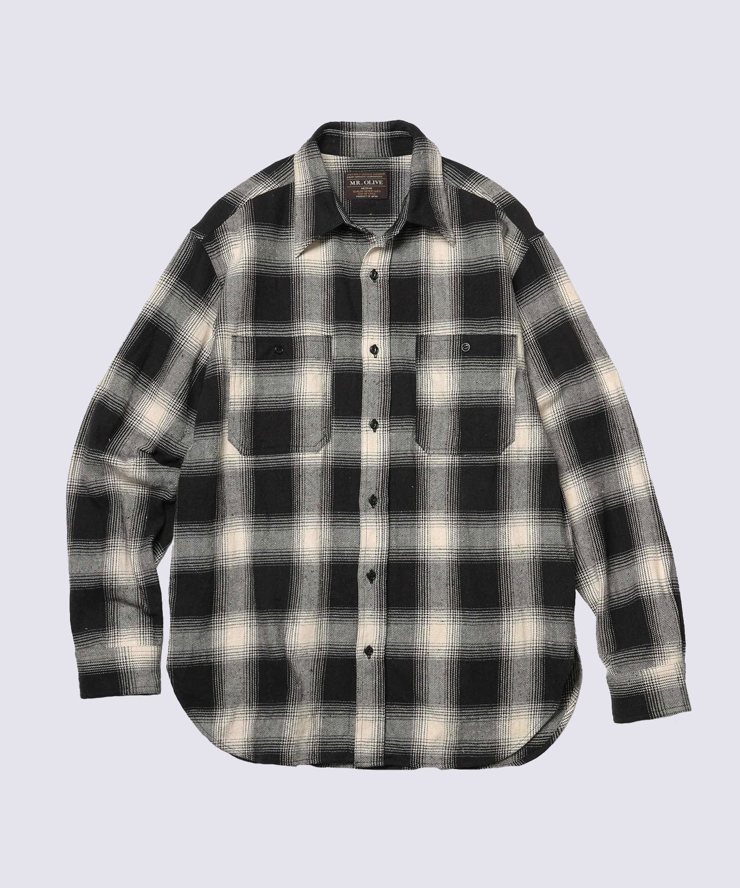 OMBRE CHECK NEL /WORK SHIRT MR.OLIVE