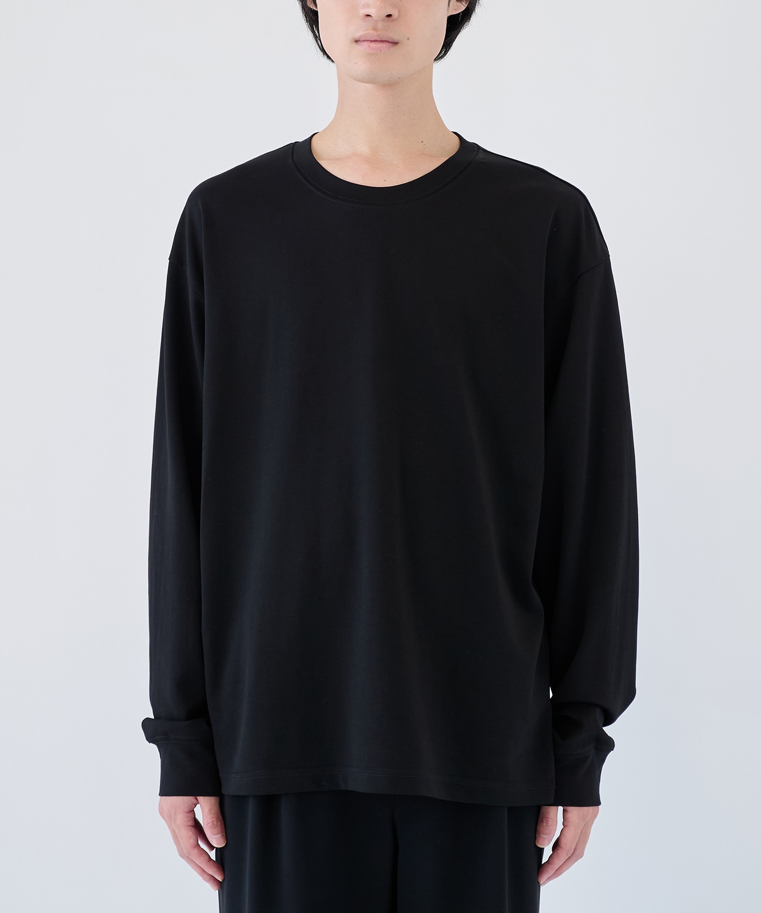 COTTON DOUBLE FACE OVERSIZED L/S TEE ATTACHMENT
