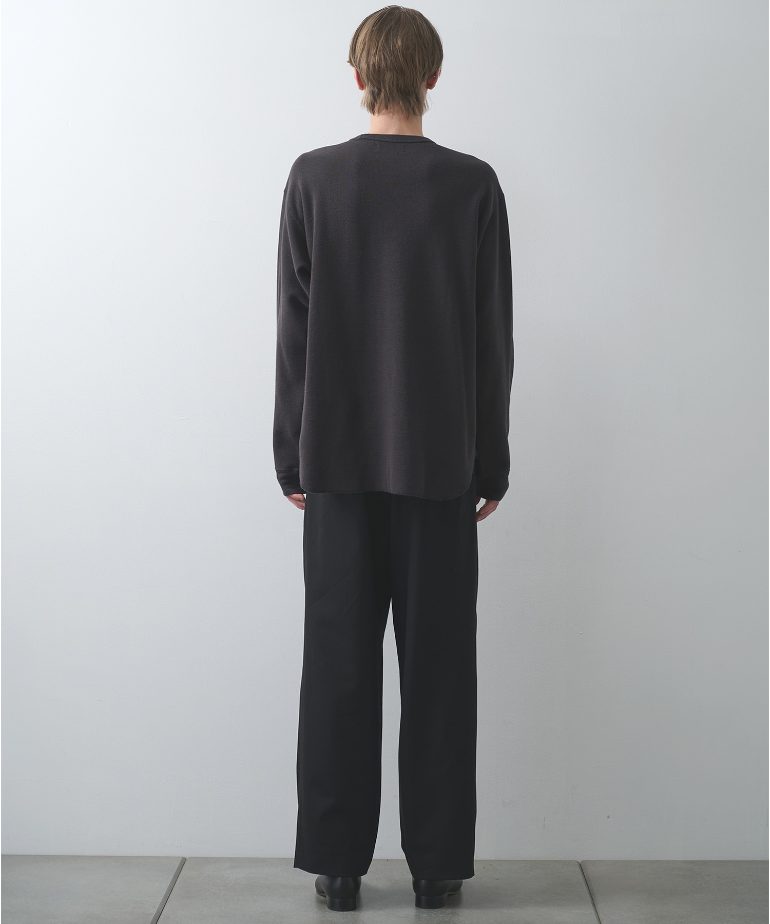 オーガニックコットンヘンプメッシュニット / クルーネックL/S Tee MARKAWARE/marka