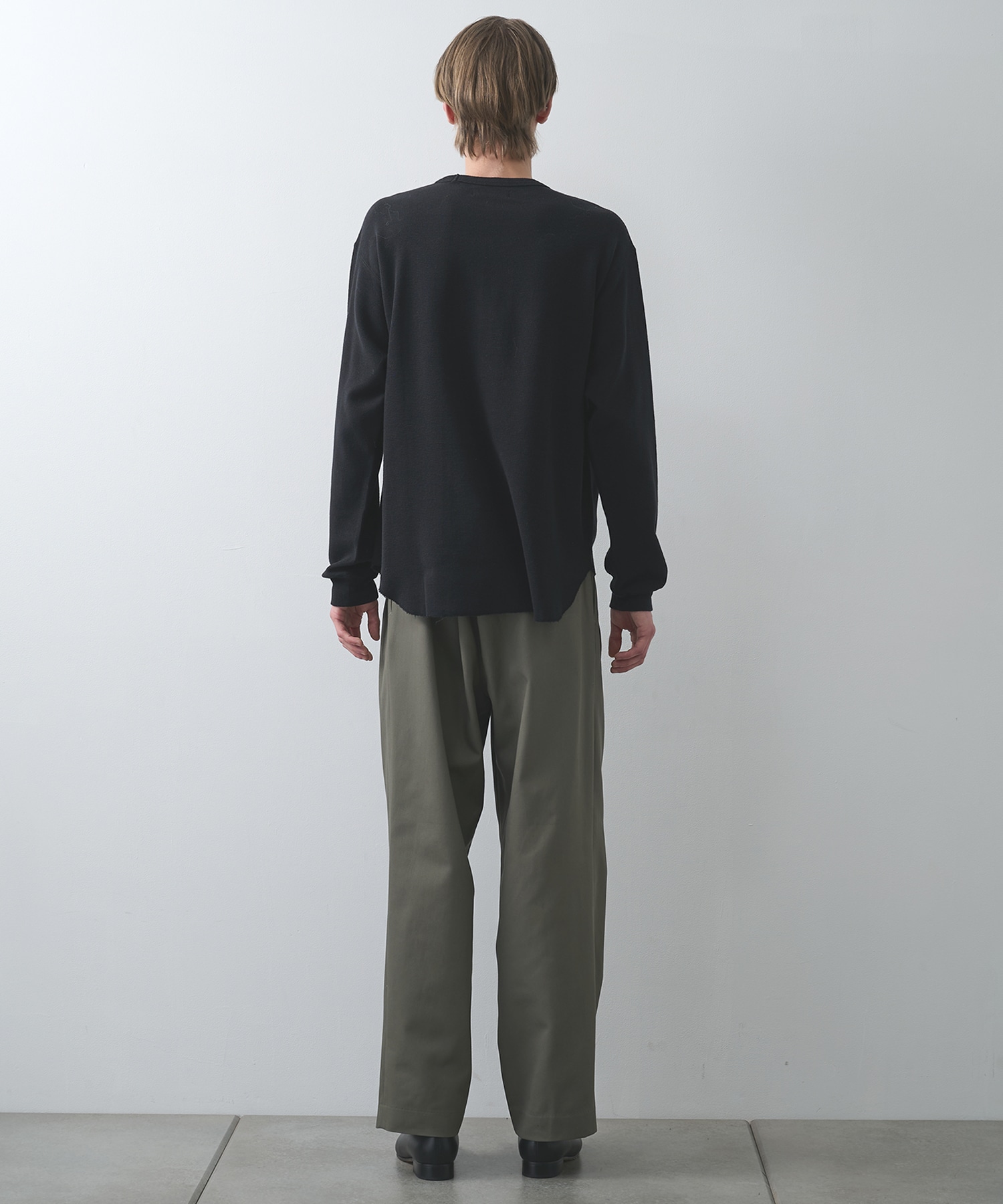 オーガニックコットンヘンプメッシュニット / クルーネックL/S Tee MARKAWARE/marka