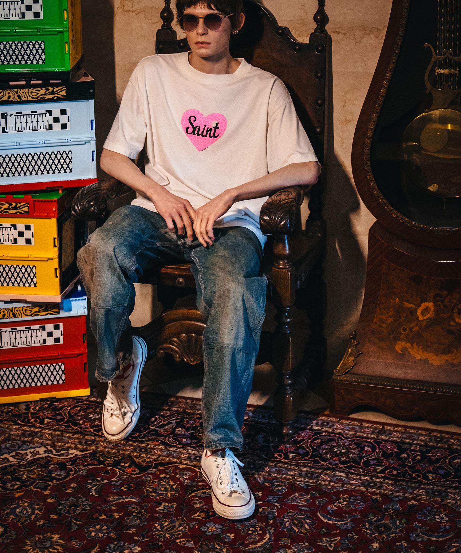 SM-HR1-0000-019/SS TEE/HEART SAINT SAINT M××××××