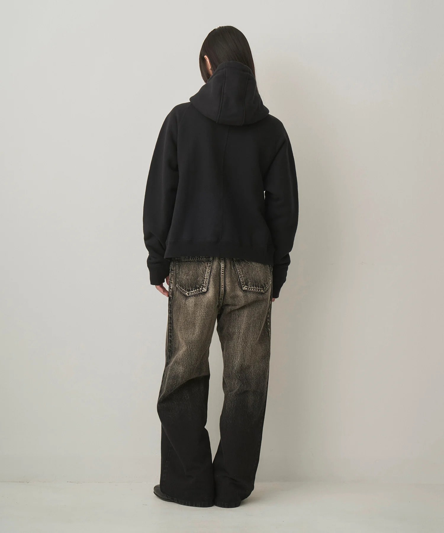 CROPPED BRUSHED HOODIE JUHA