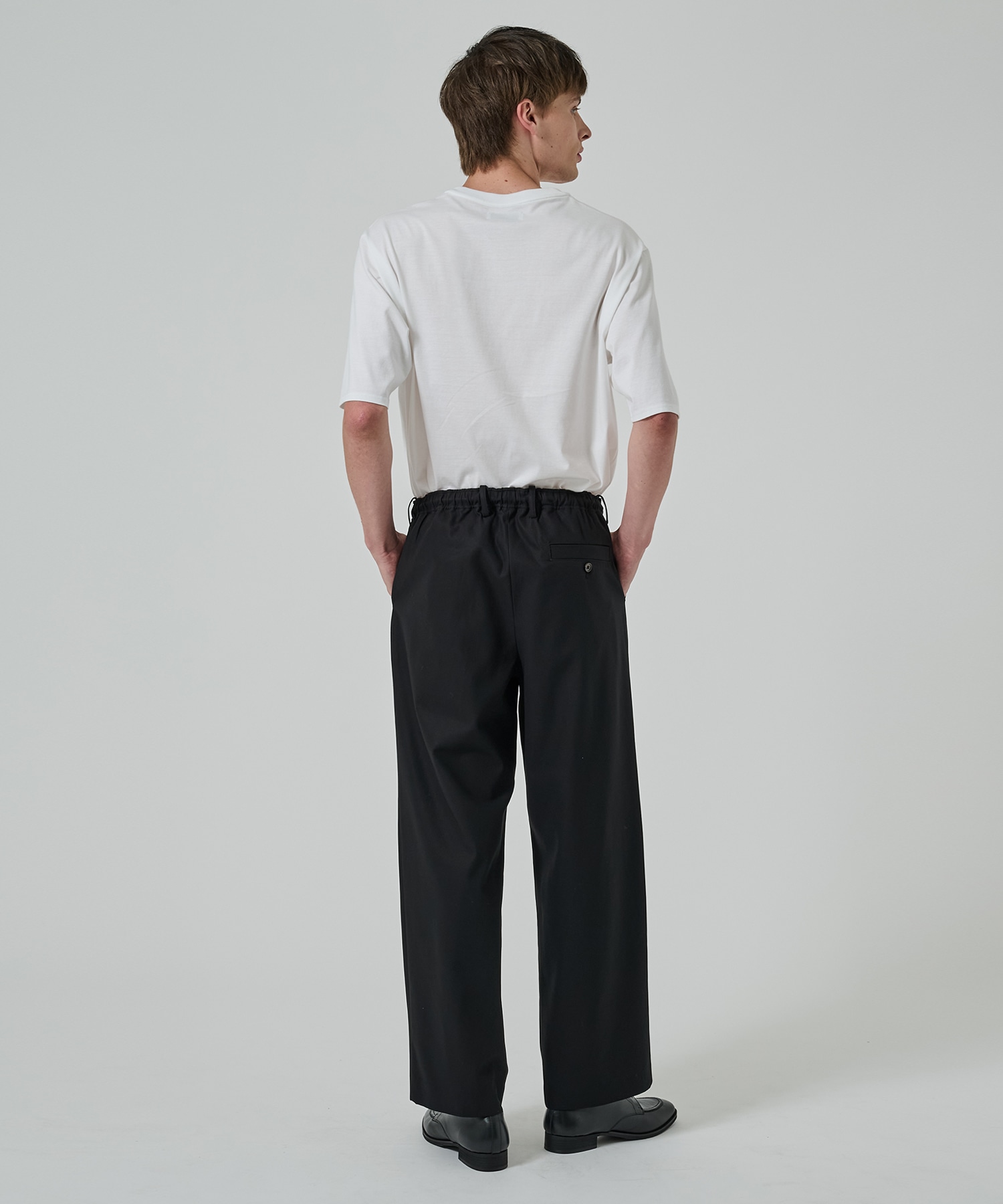 オーガニックコットン 40/2 ギャバジン / ダブルプリーテッドイージートラウザーズ MARKAWARE/marka