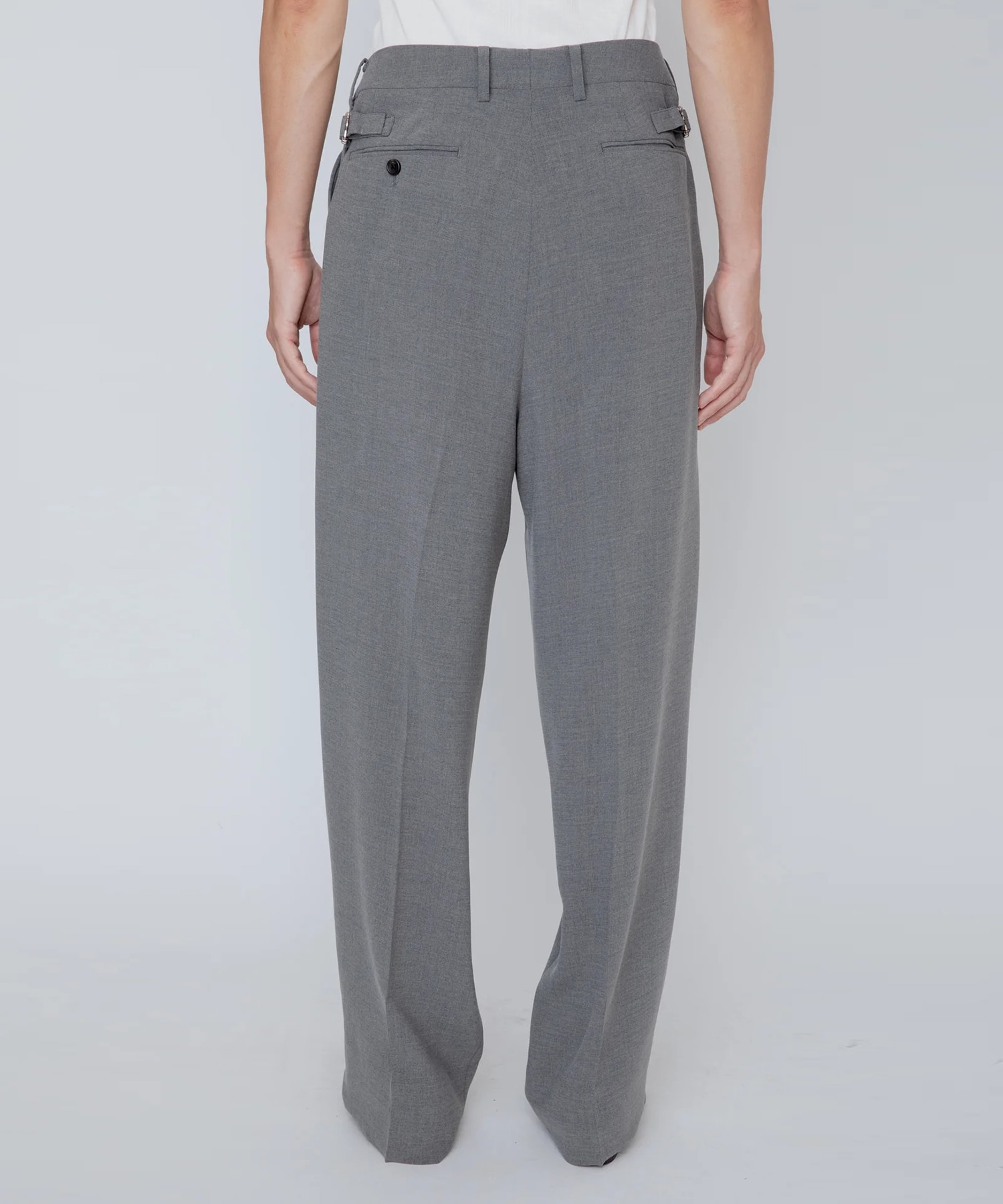 MELANGE TWILL WIDE TROUSERS RAINMAKER