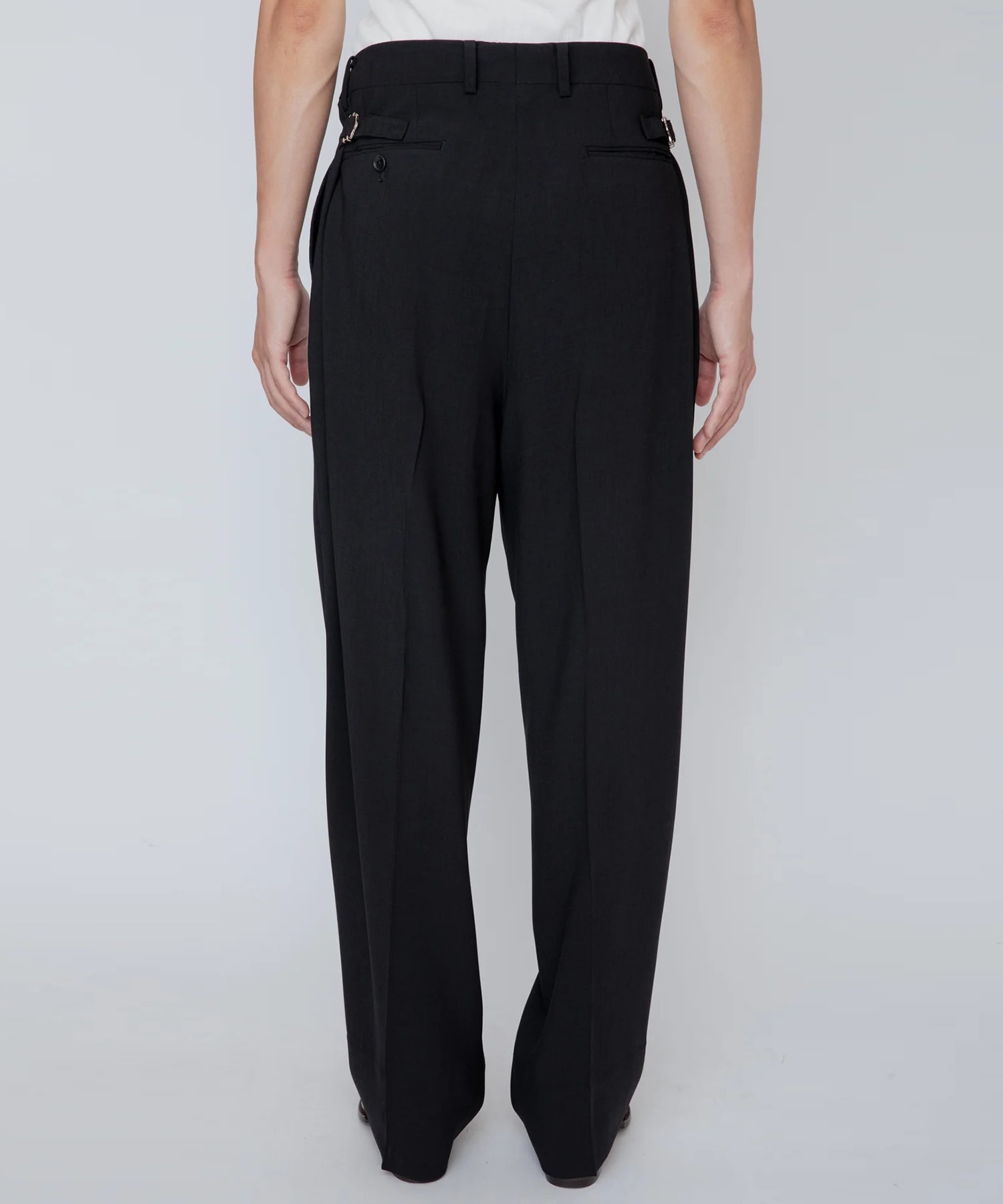 MELANGE TWILL WIDE TROUSERS RAINMAKER