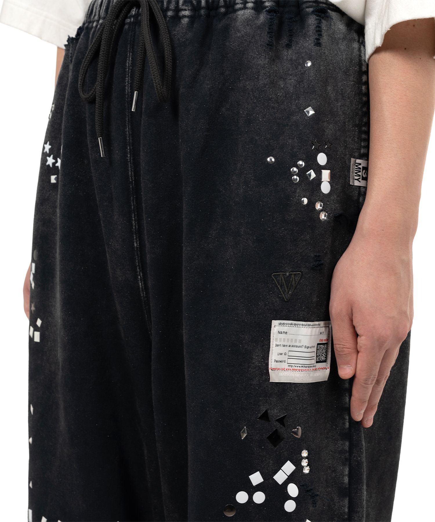 EMBELLISHED BLEACHED PANTS Maison MIHARA YASUHIRO