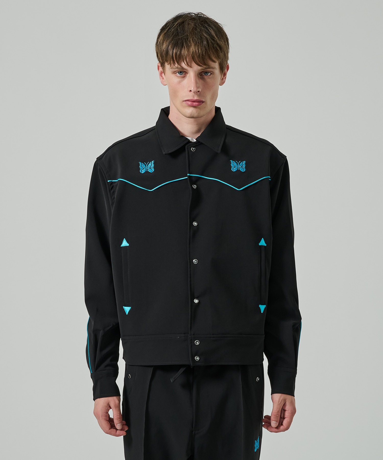 Piping Cowboy Jacket - Poly Double Cloth NEEDLES