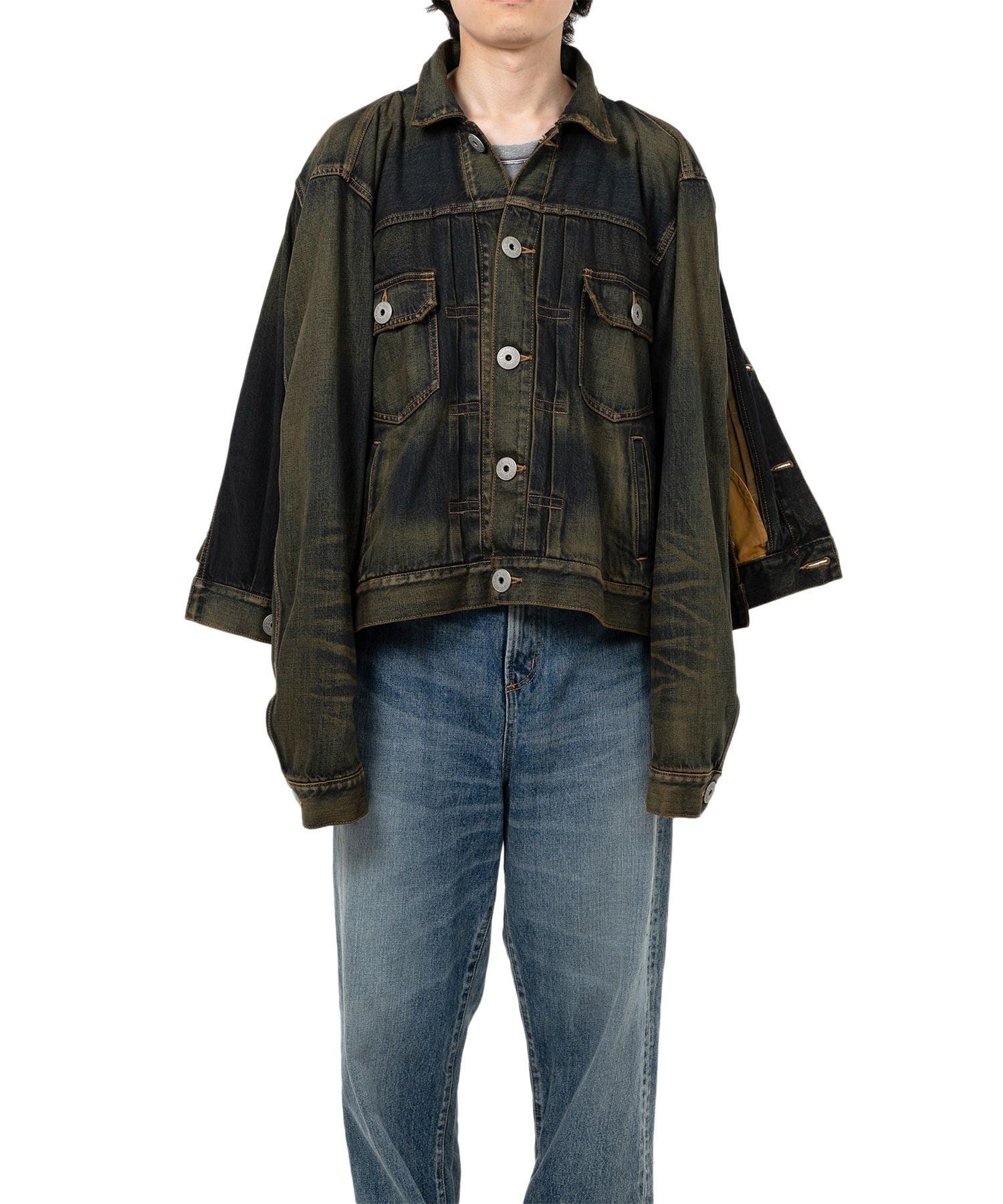 FRONT LAYERED DENIM JACKET Maison MIHARA YASUHIRO