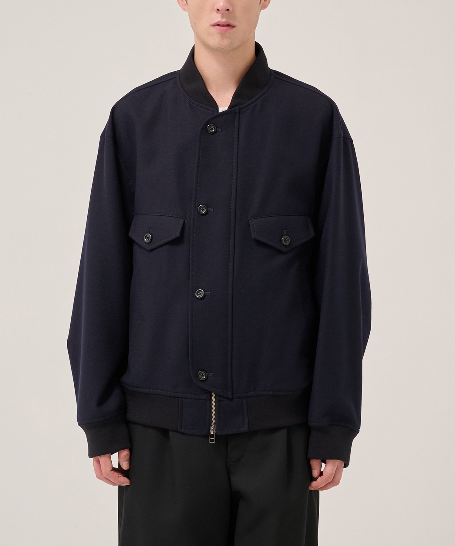4 Pockets Zip-up Rib Blouson UJOH HOMME